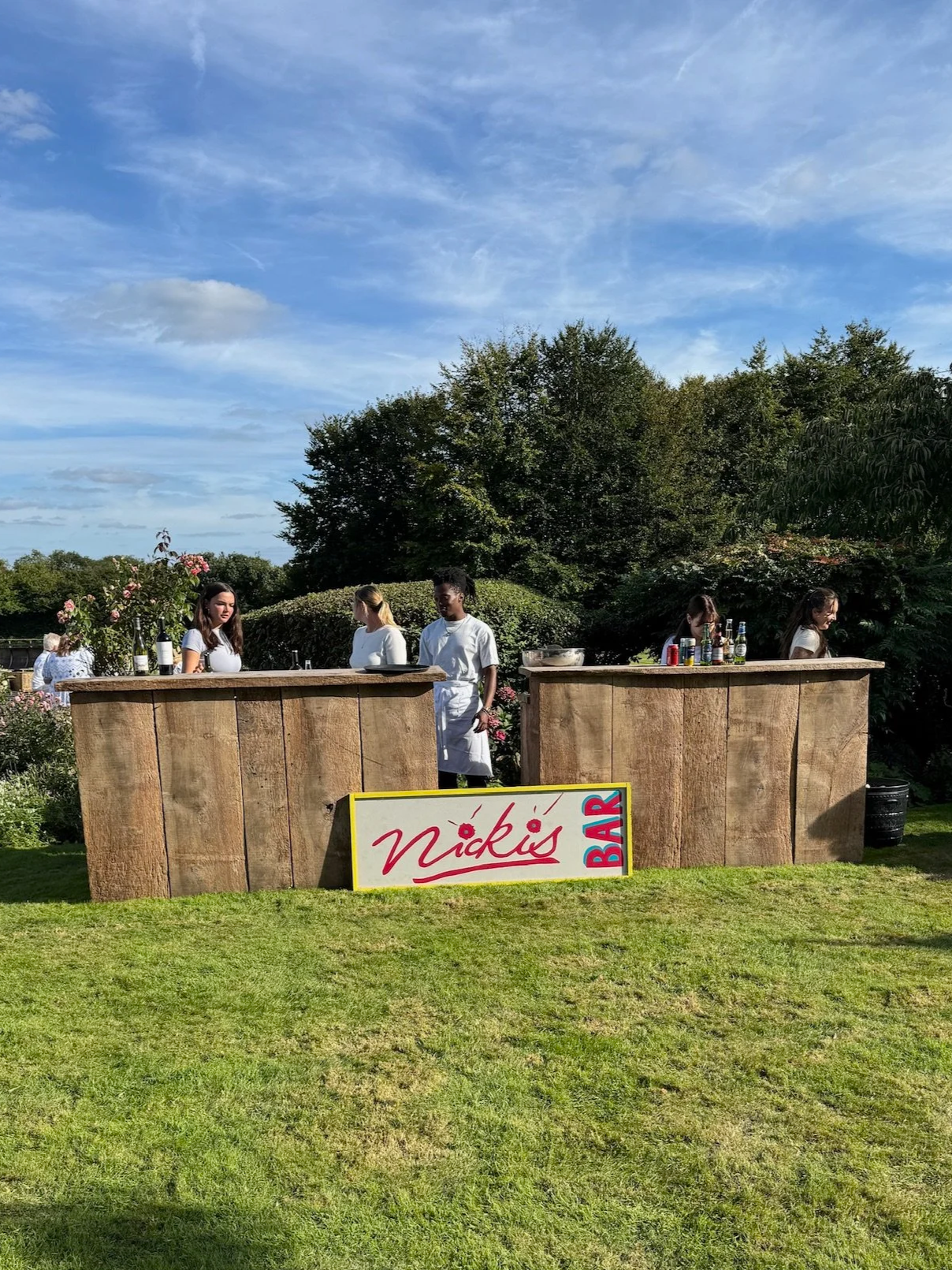 Hand-made rustic wooden bars are an essential to any event