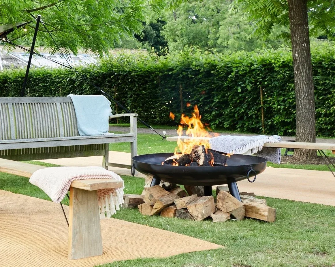 Our HUGE Fire Pits (over 1.2m in diameter) become the centre of attention when the sun goes down.