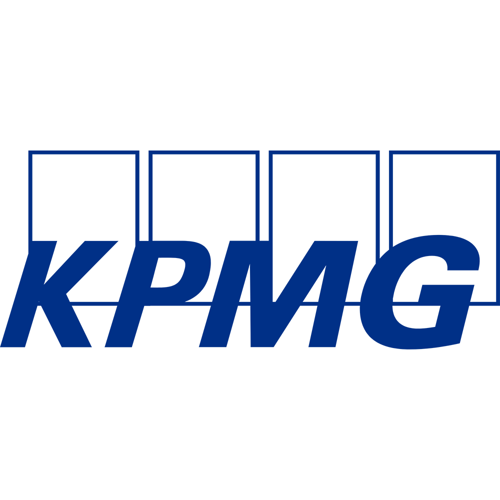 Logo of KPAMG radio station with blue lettering and a microphone icon in the background.