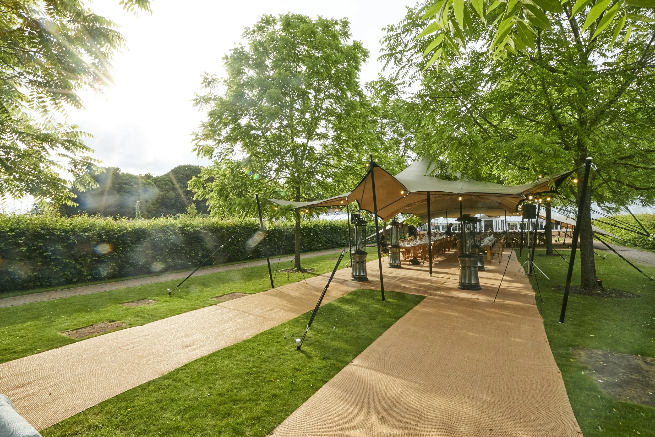 Our matting can also be used to create walkways to and from our tents. Often paired with either our large or small shepherds crooks. 