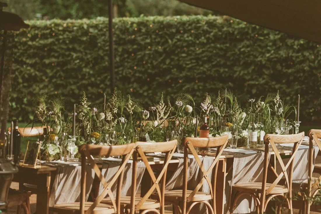 Our wooden trestle tables perfectly suit the rustic elegant style Weddings and Events. 
