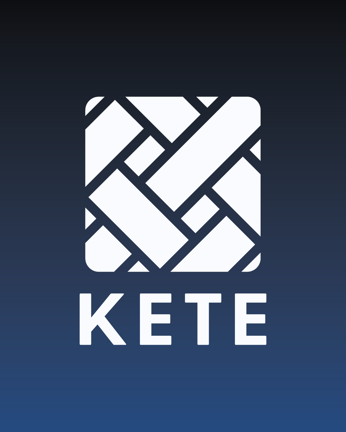 KETE logo with geometric pattern and the word 'KETE' below it.