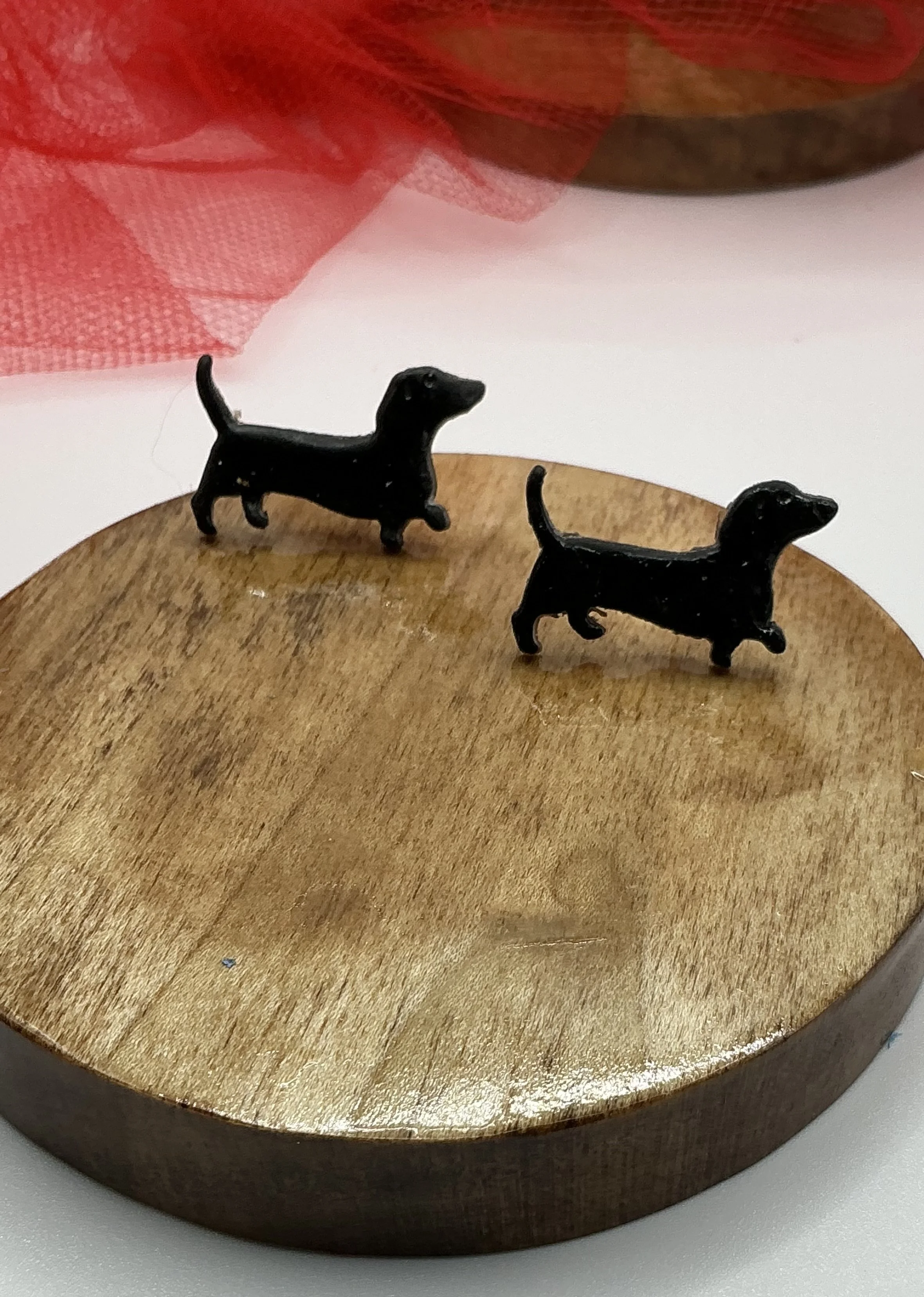 Daschund dog earrings