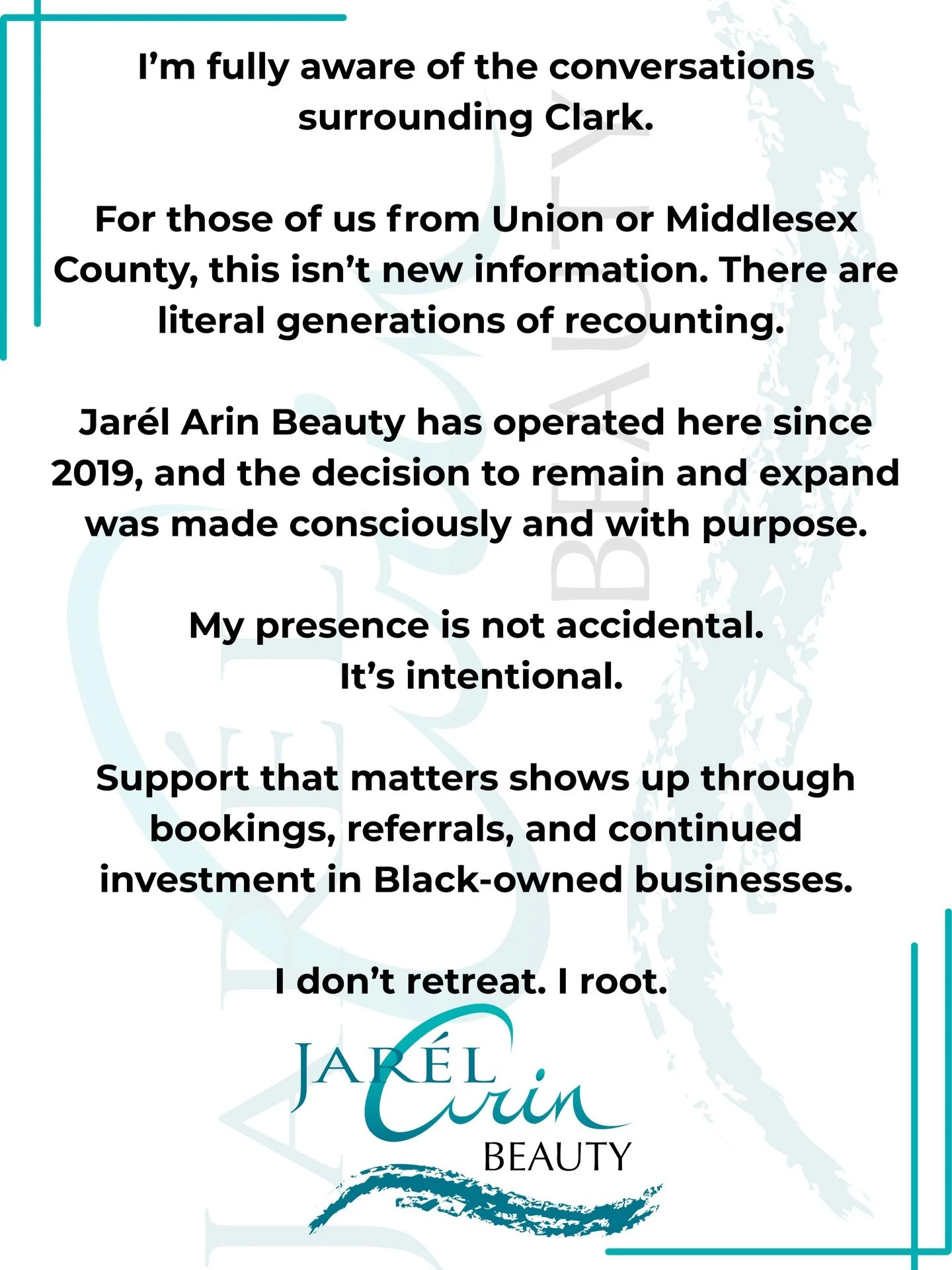 I know. And I&rsquo;m keeping my Black owned business right here. 

#JarelArinBeauty #ClarkNJ #BlackOwnedBusiness