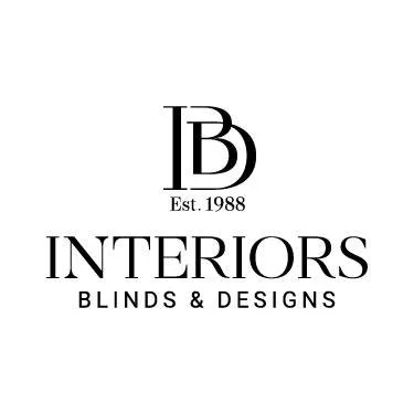 Logo for LB Interiors, established 1988, specializing in blinds and designs.