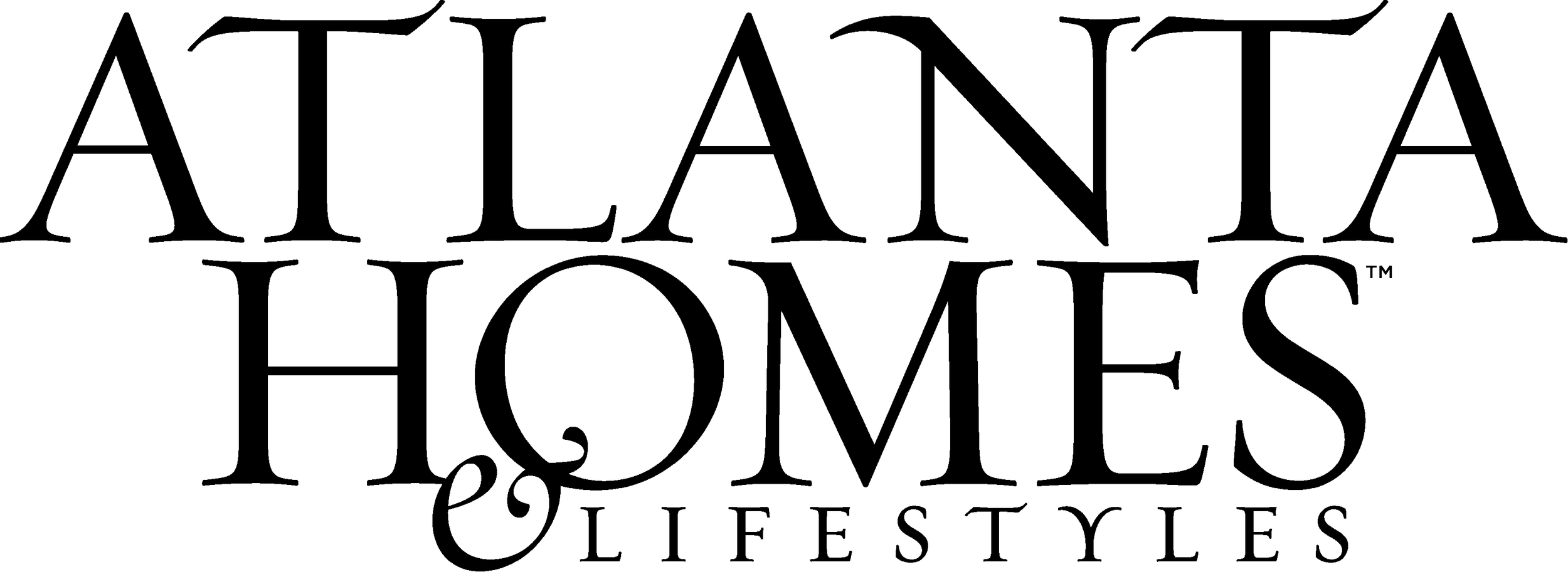 Logo for Atlanta Homes & Lifestyles, featuring stylized black text on a white background.