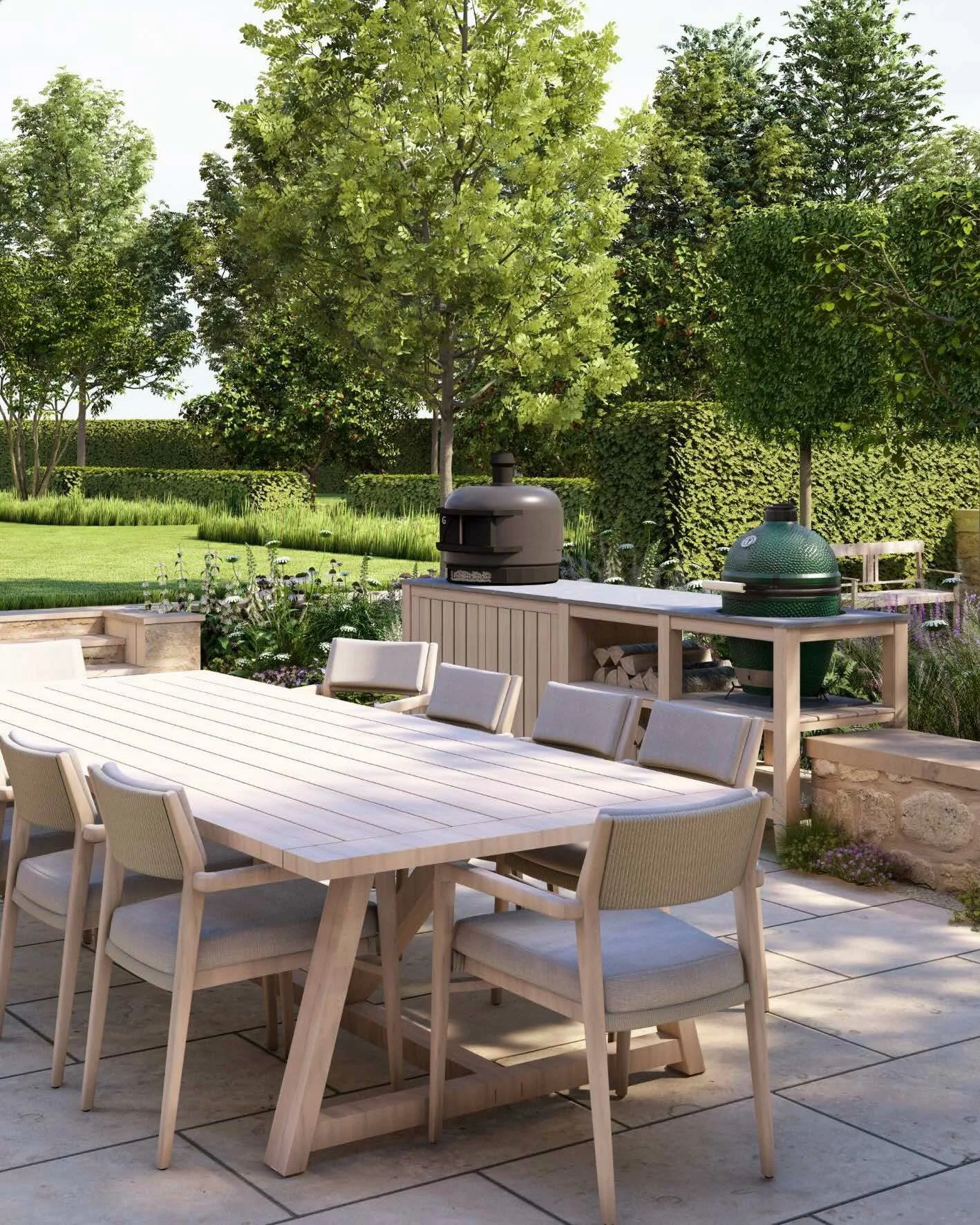 As promised, some more 3D visuals of my (speculative) Cotswold barn conversion design:

This post focuses on &lsquo;The Courtyard&rsquo;, accessed directly from the house on two sides and also from the front of the property, through a stone archway. 