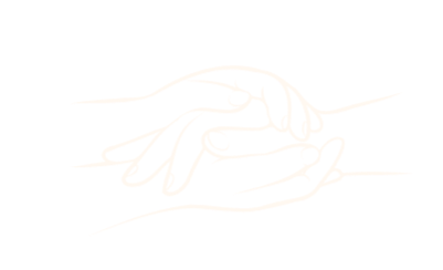 Line drawing of two hands holding each other.