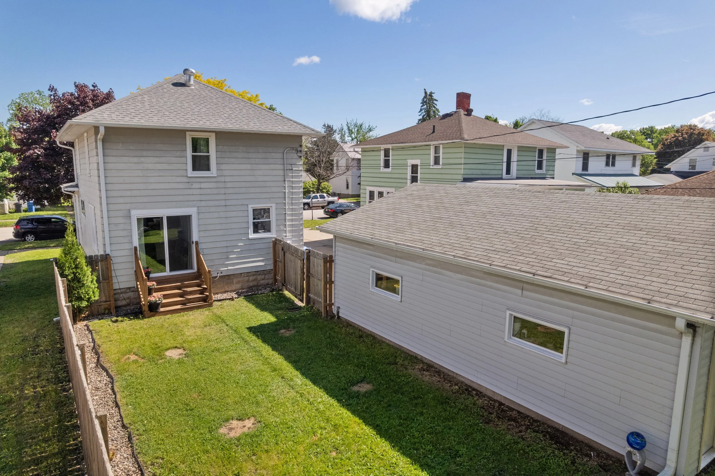 Backyard of a ready to sell property.