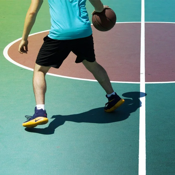 Dribbling a basketball