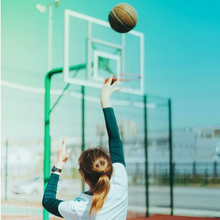 Shooting a basketball