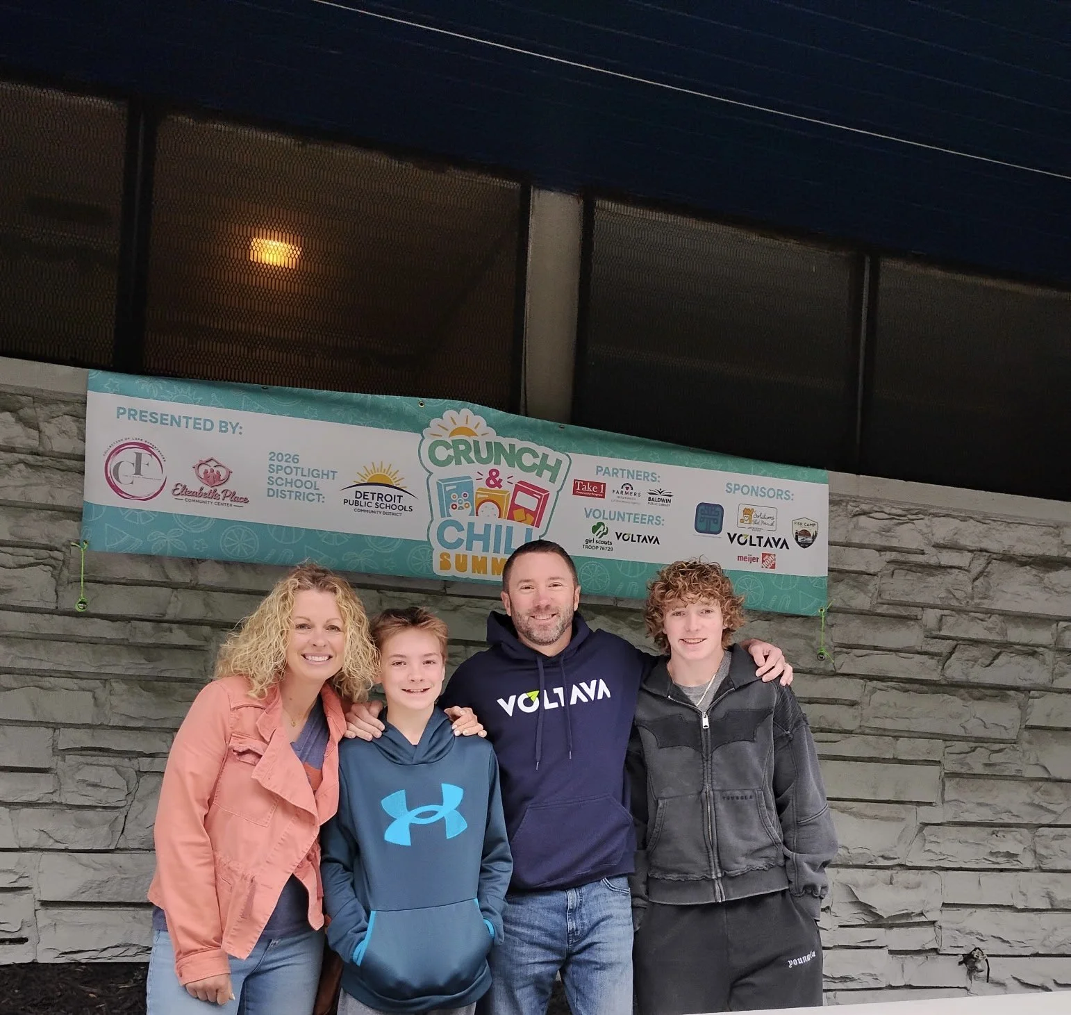 Voltava was not only our sponsor they brought their families to help us with a day of volunteering.  