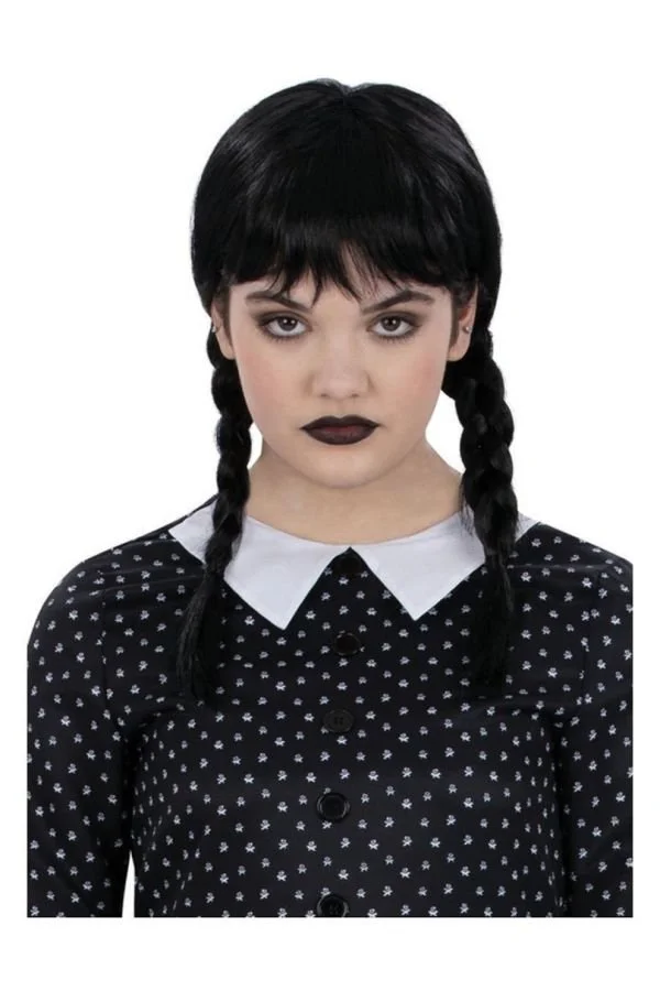Αποκριάτικο Αξεσουάρ Kids Gothic School Girl Plait Wig One Size