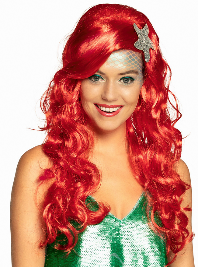 Περούκα κόκκινη γοργόνα