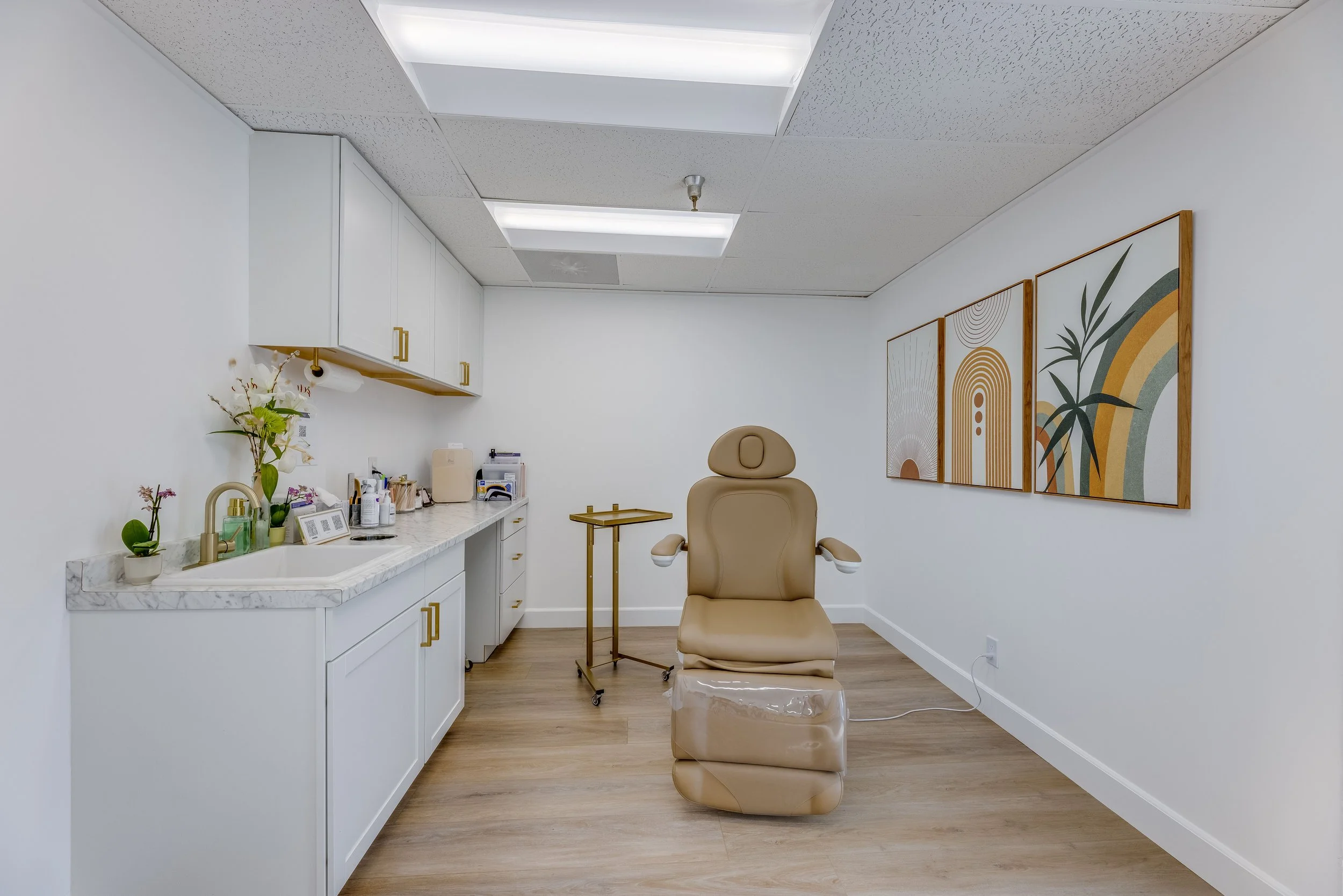 Medical spa treatment chair at The Aesthetic Journey in San Clemente, CA.