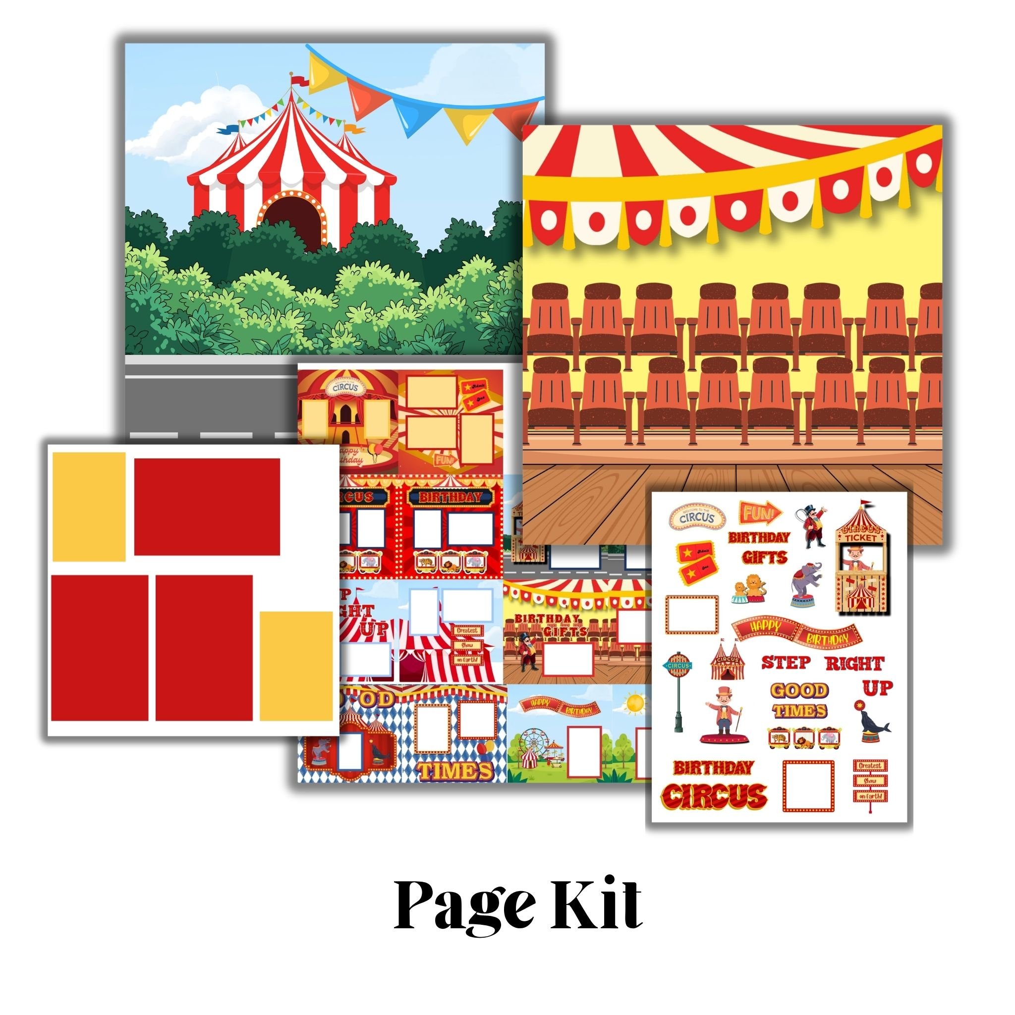 Circus Birthday Page Kit