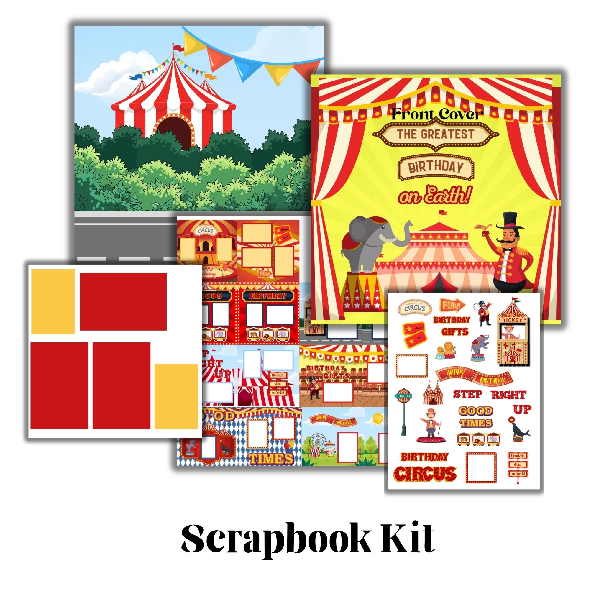 Circus Birthday Scrapbook Kit