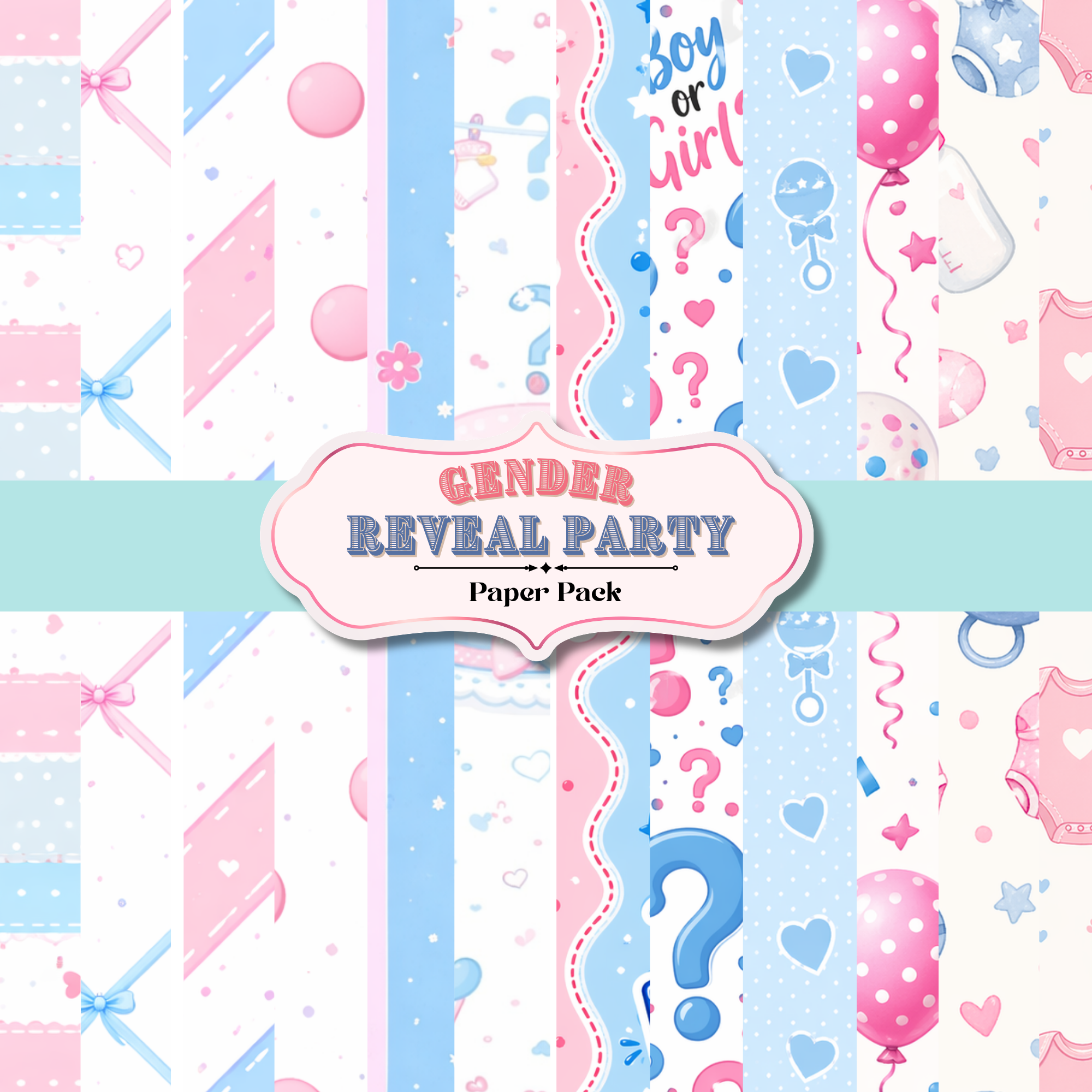 Gender Reveal Party Paper Pack