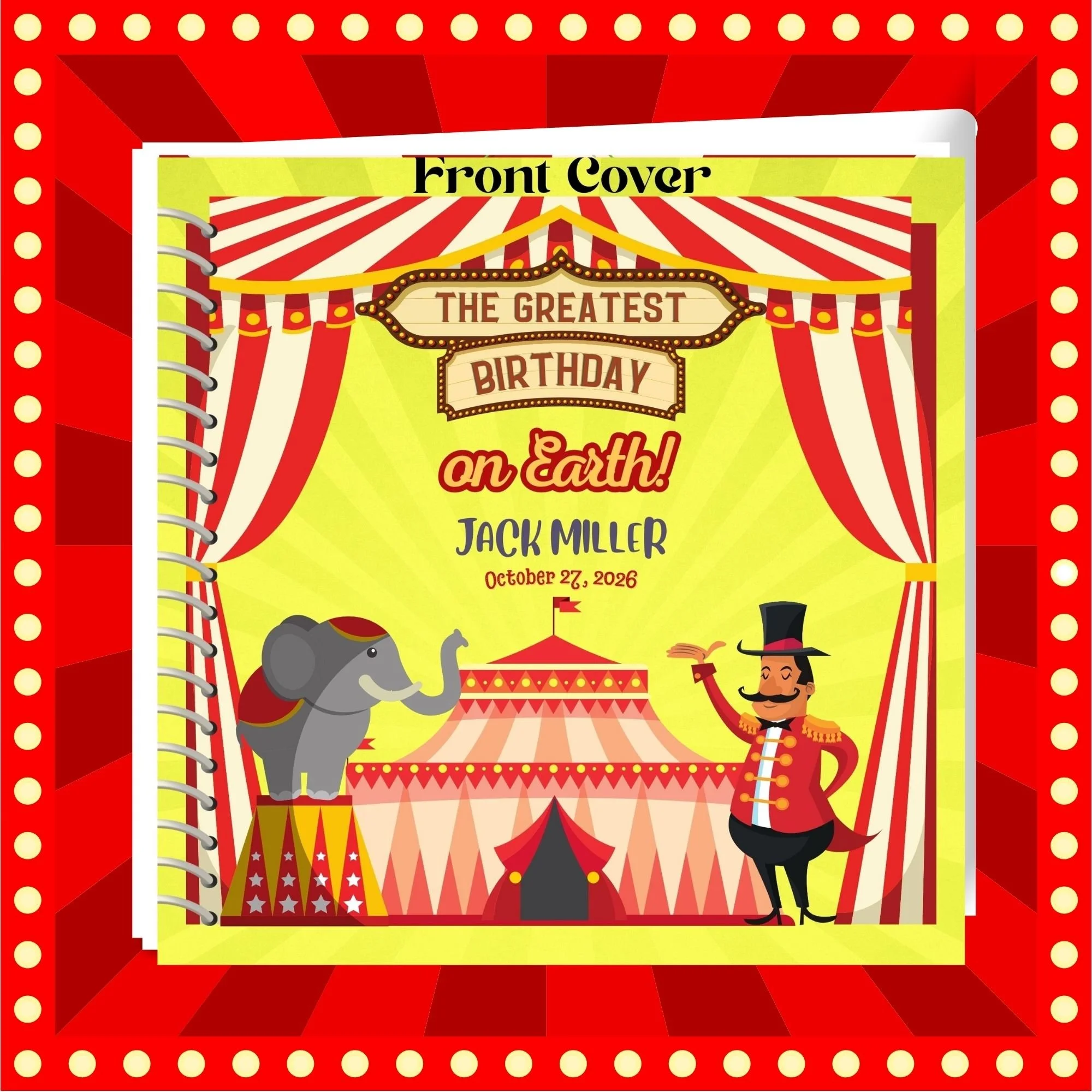 Circus Birthday Memorette Classic Memory Book