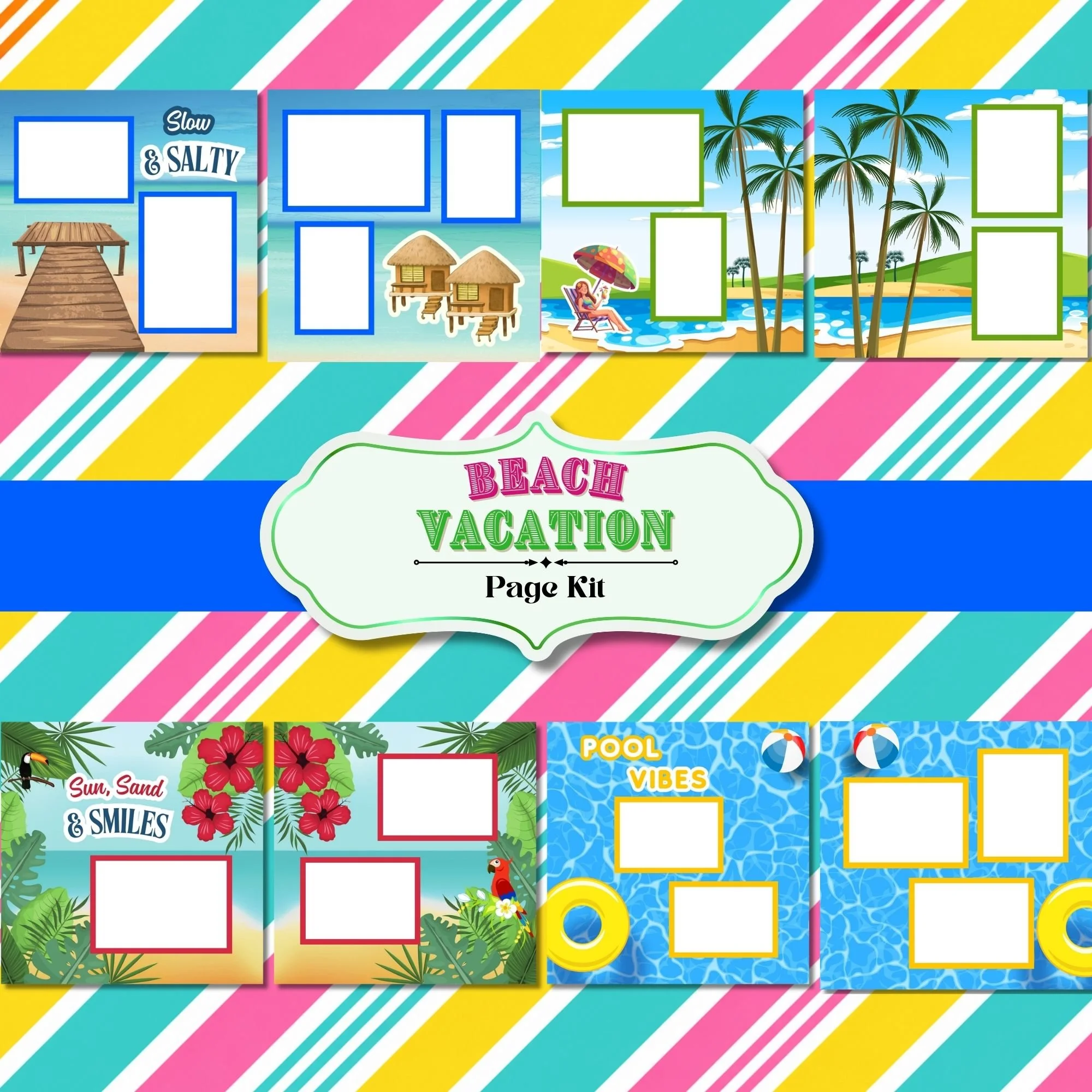 Beach Travel Page Kit