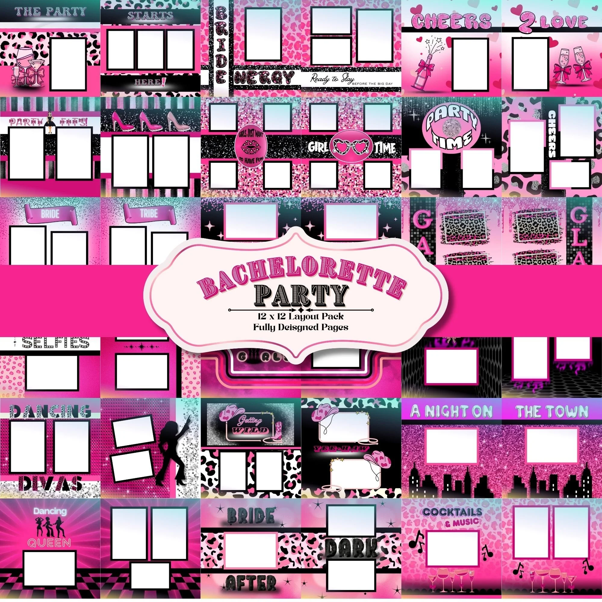 Bachelorette Party Layout Pack