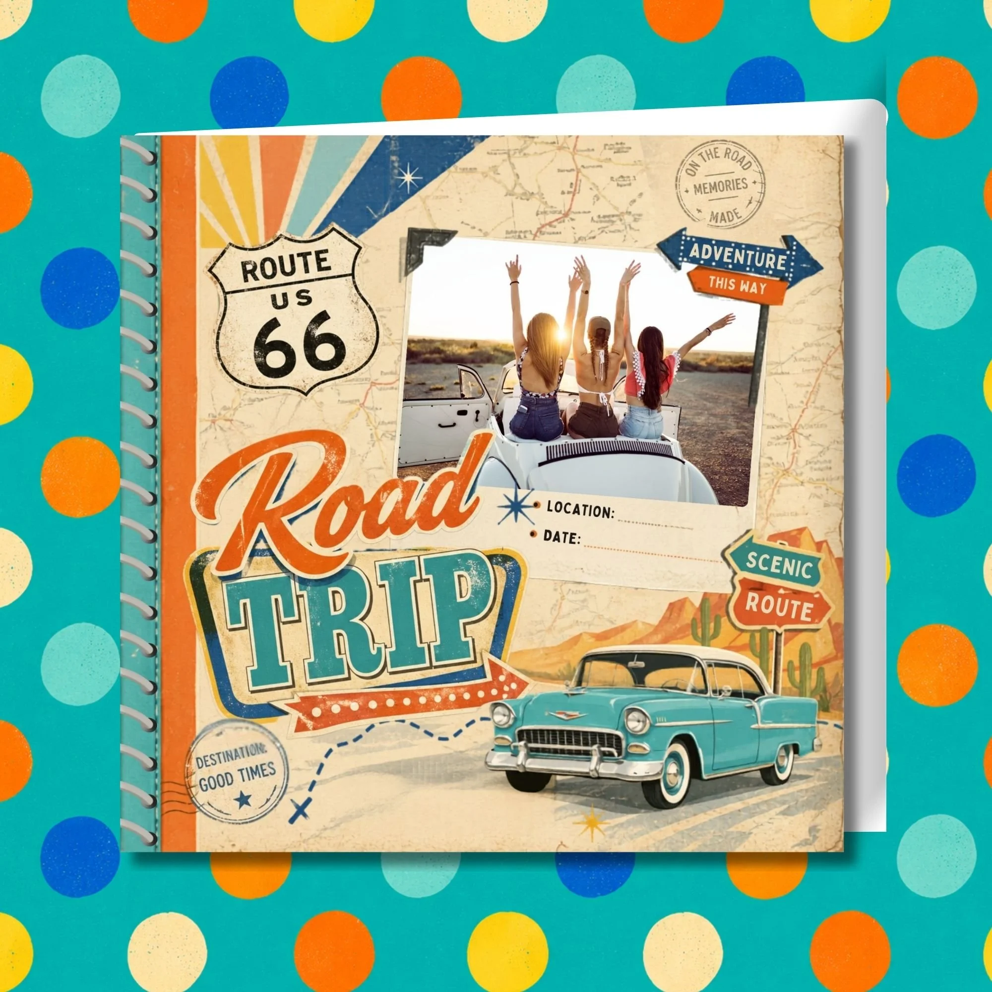 Road Trip Personalized Scrapbook Memorette