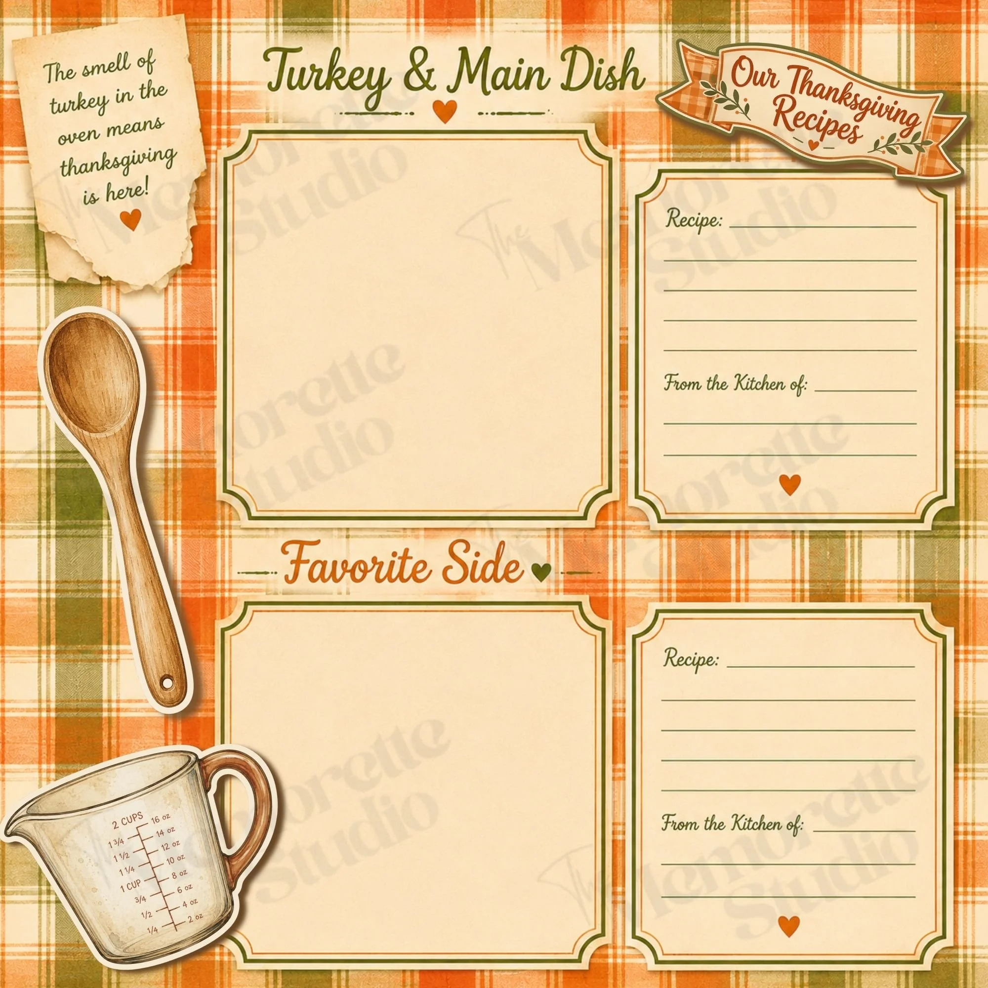 Our Thanksgiving Recipes Page Kit