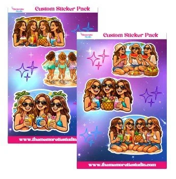 SPECIAL PRE-ORDER: Customer Photo Stick-ette Sticker Sheets- Cartoon Edition