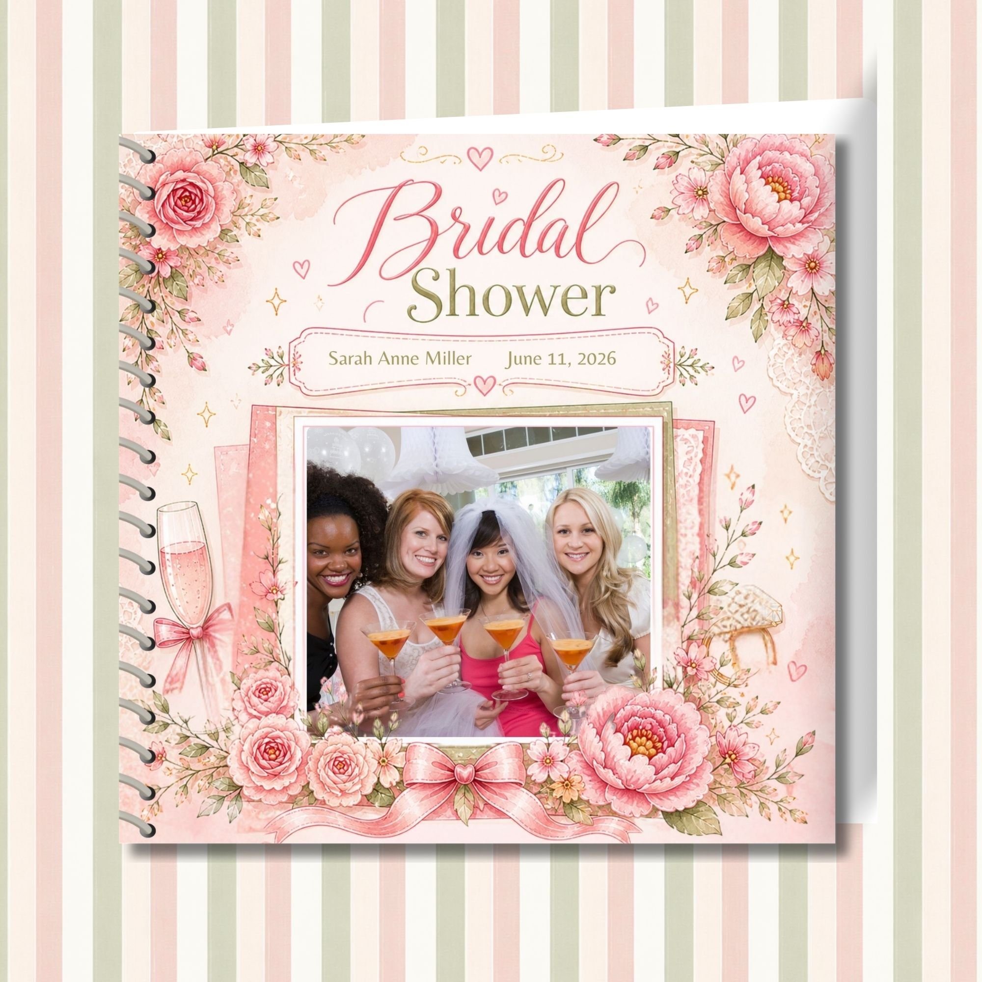 Bridal Shower Memorette Personalized Scrapbook