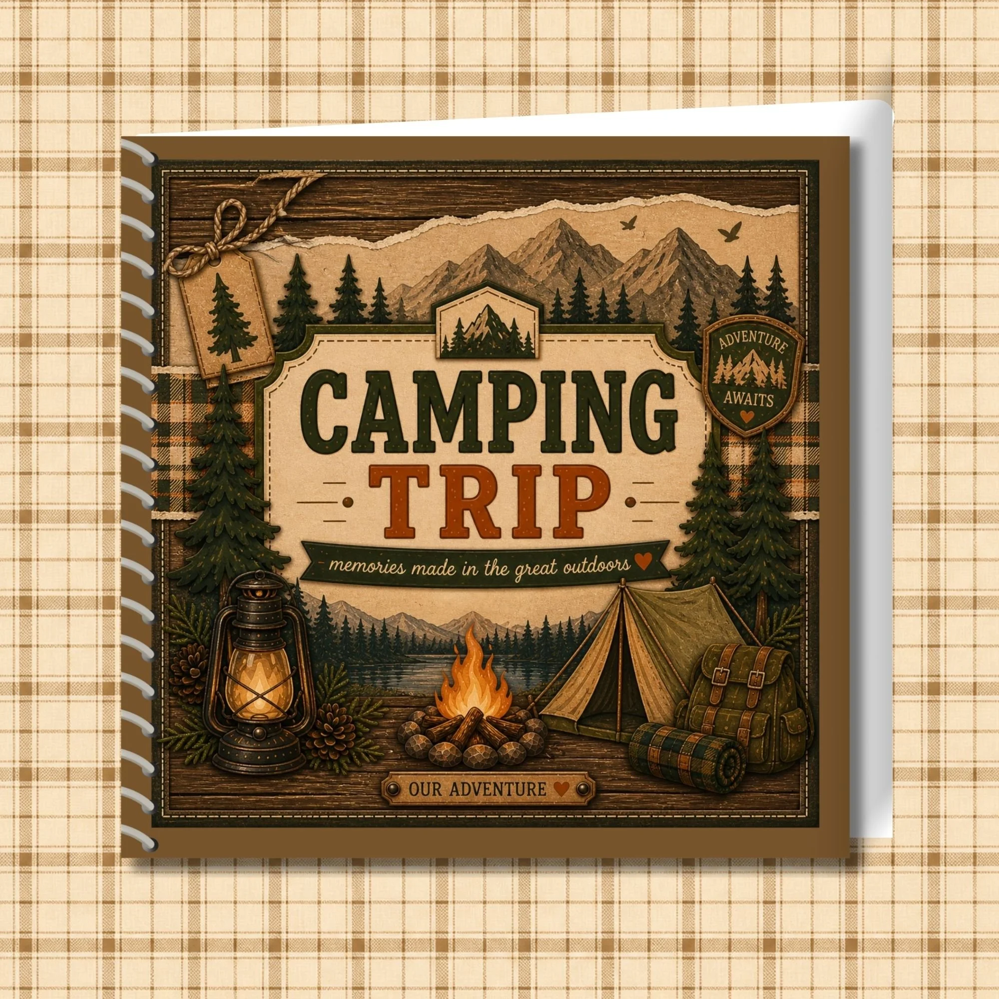 Camping Trip Memorette Classic Scrapbook