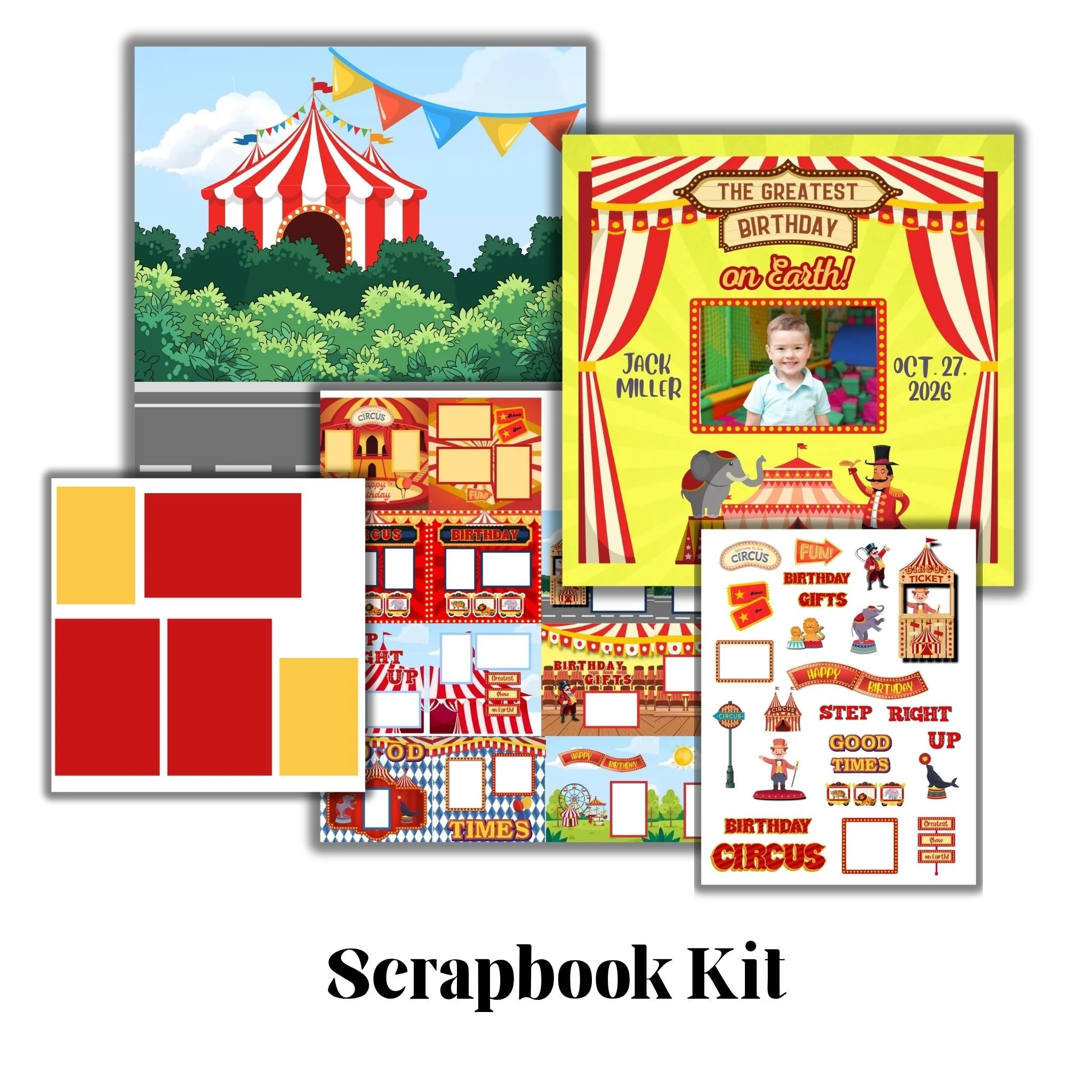 Circus Birthday Scrapbook Kit
