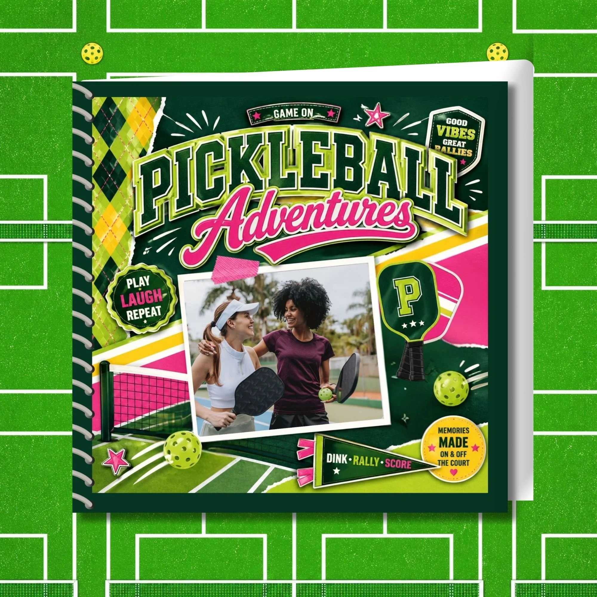 Pickleball Personalized Scrapbook Memorette