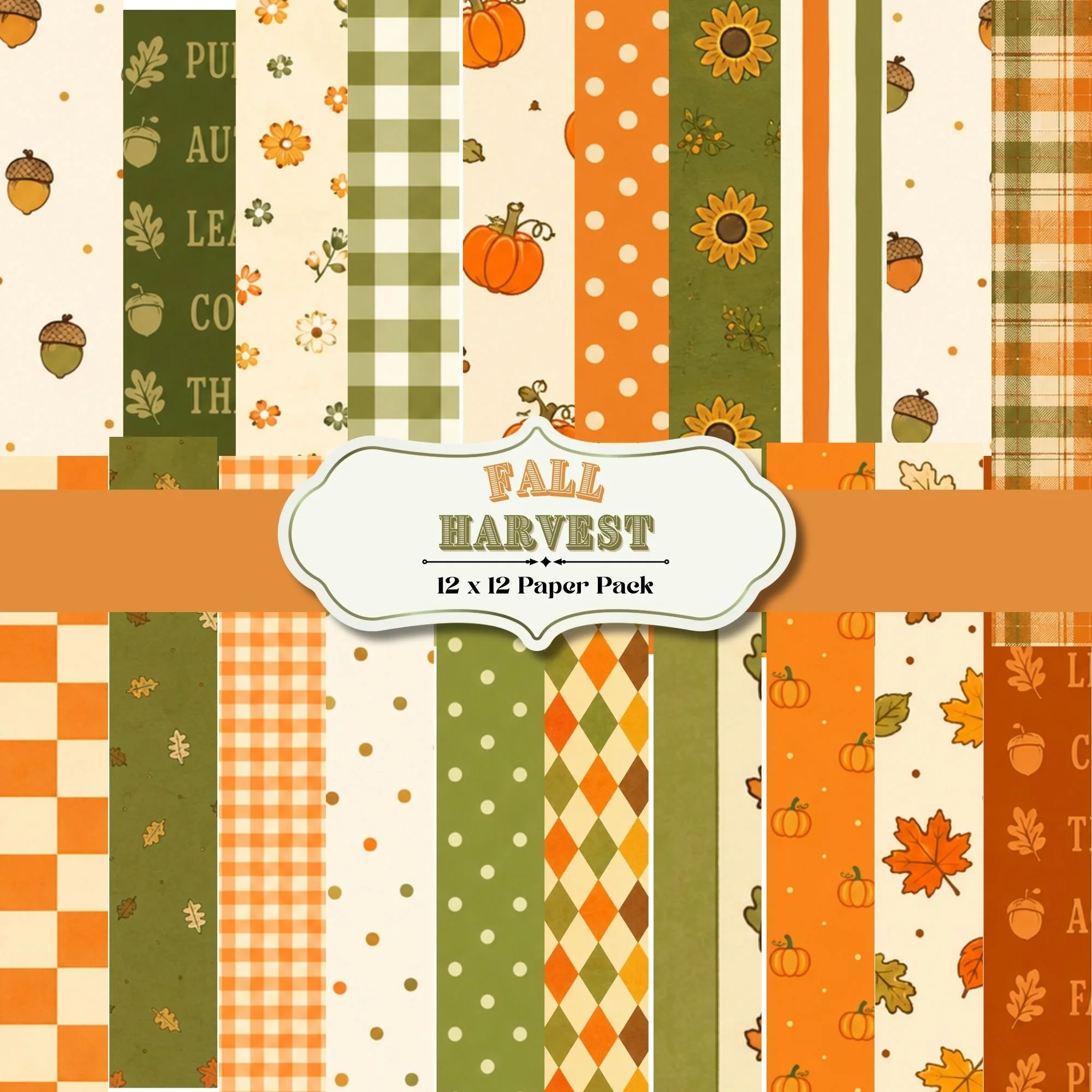 Fall Scrapbook Paper Pack