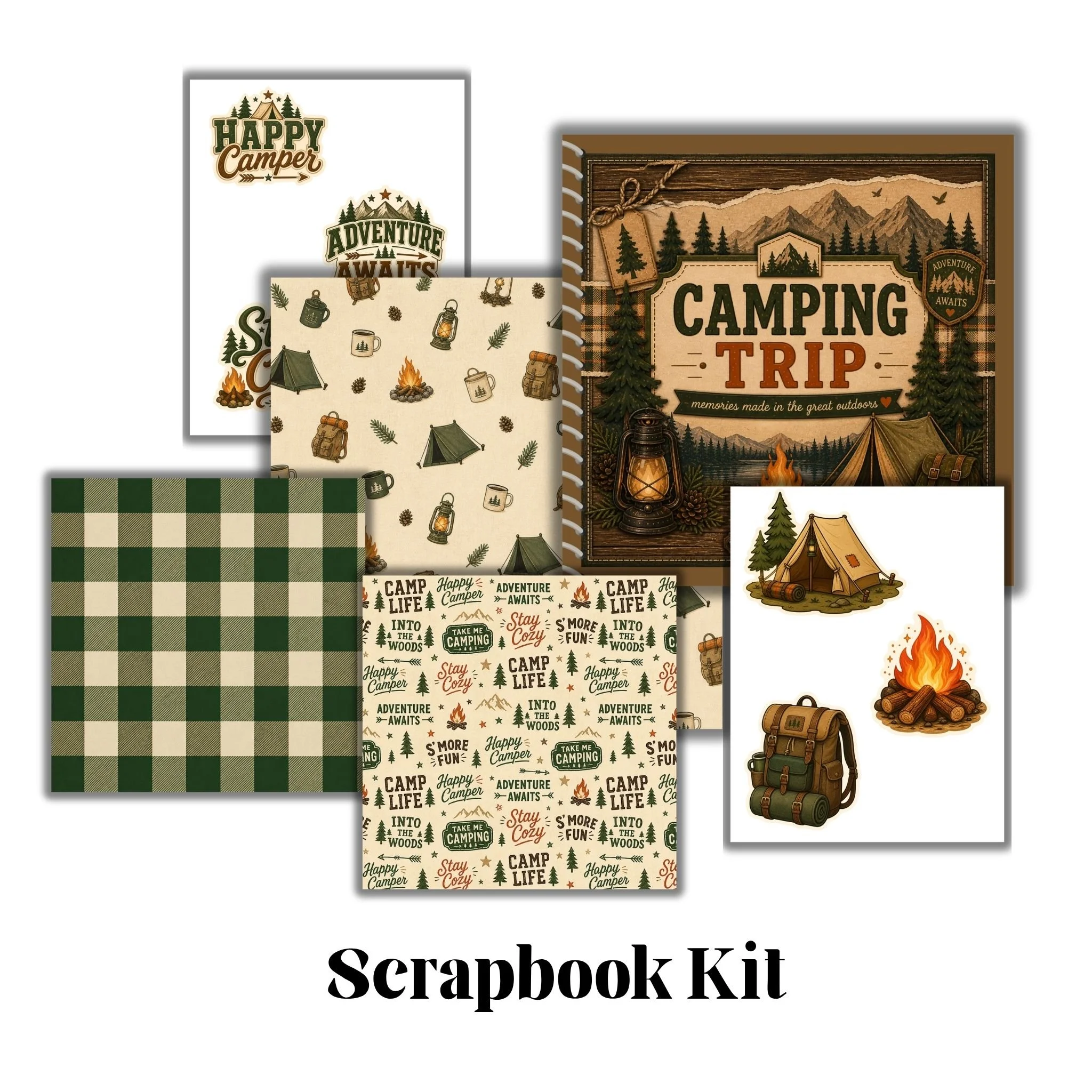 Camping Trip Scrapbook Kit
