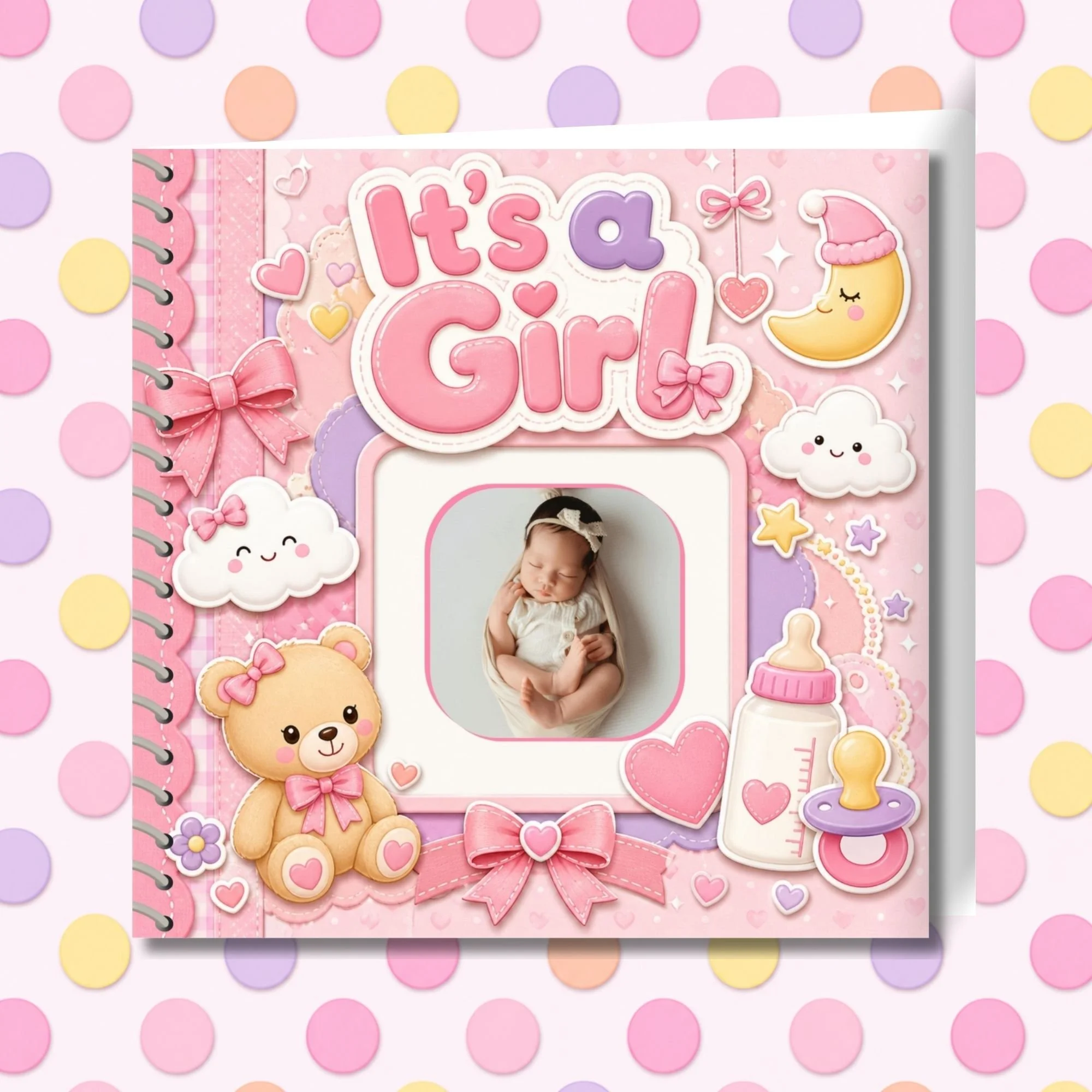 It's a Girl Memorette Personalized Scrapbook