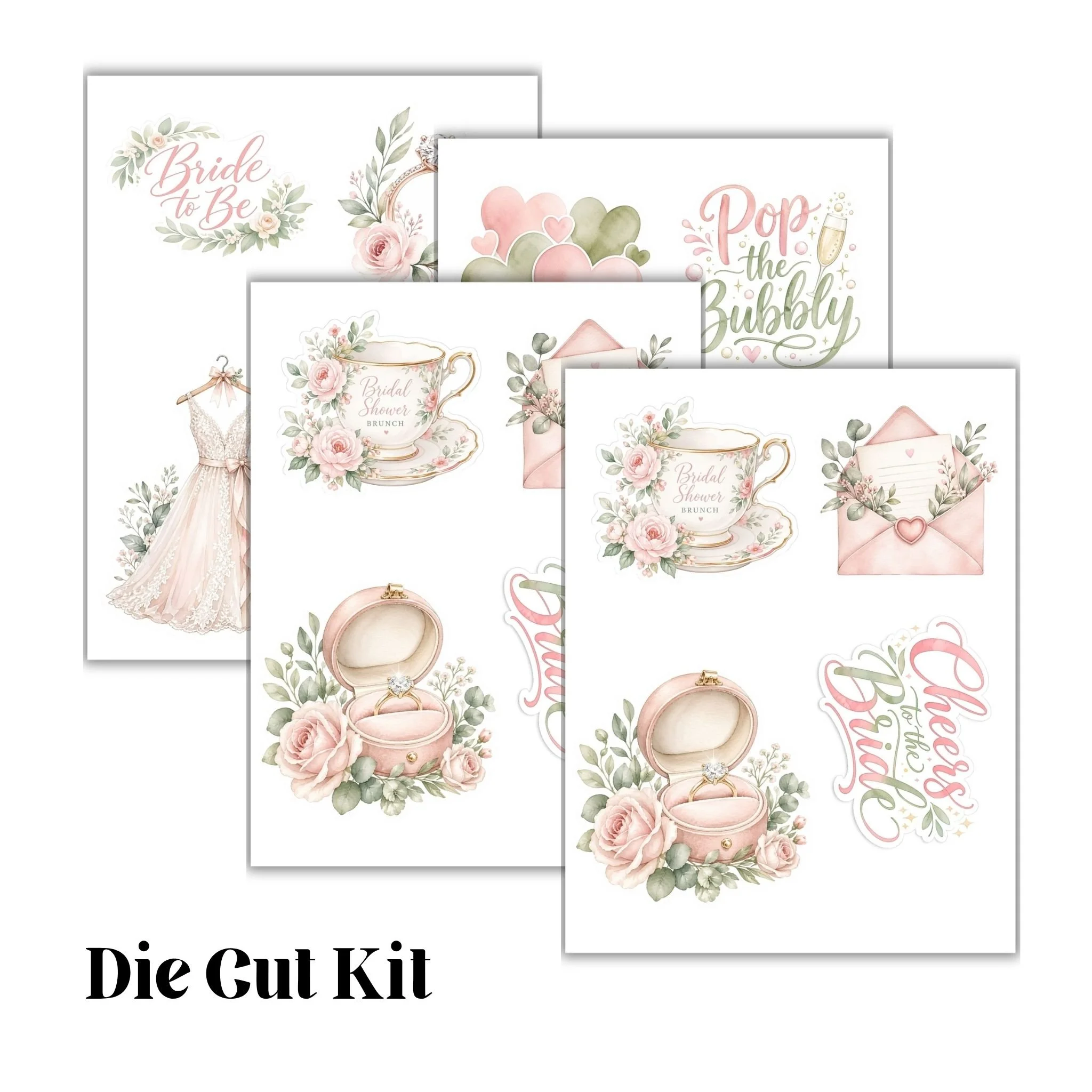 Bridal Shower Die Cut Pack