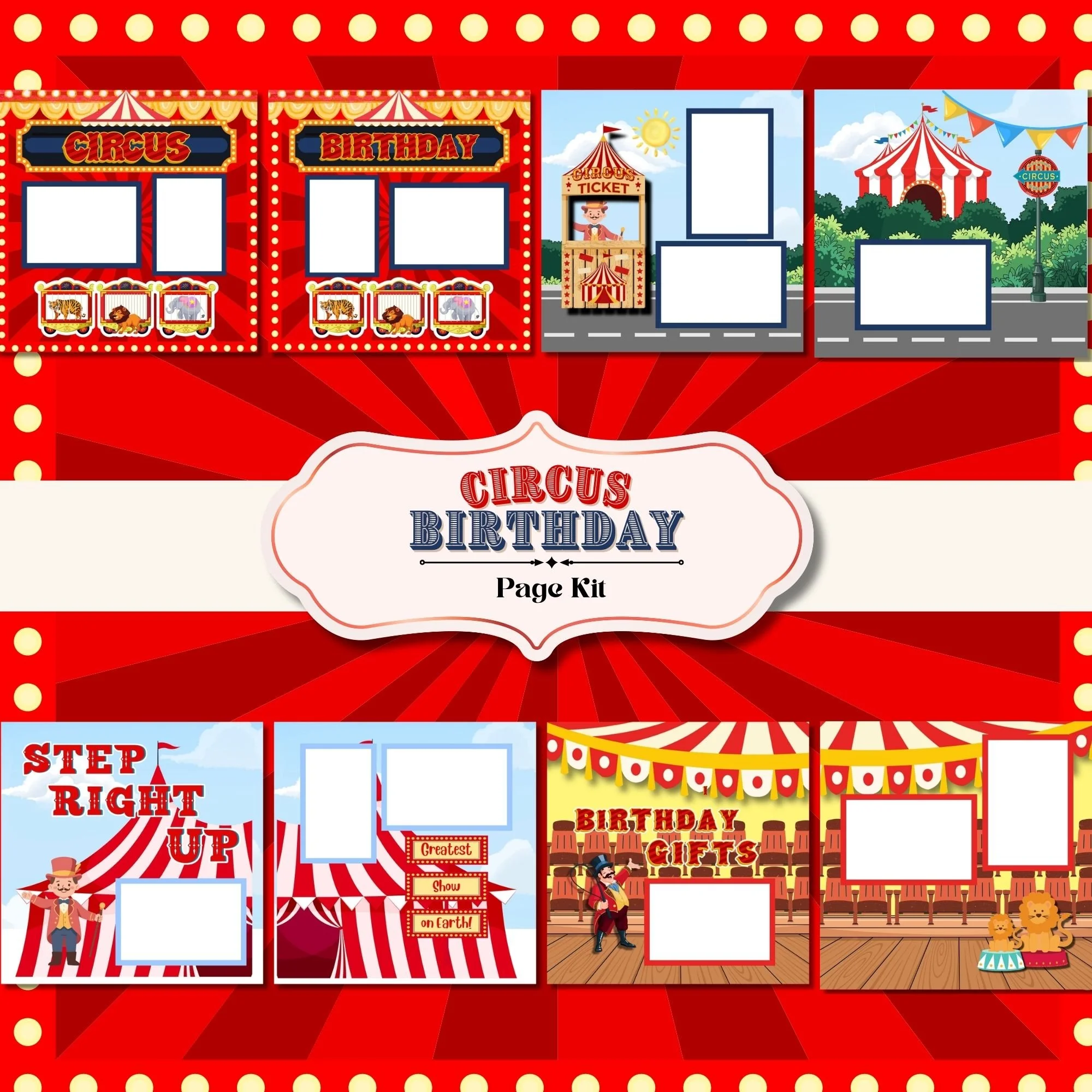 Circus Birthday Page Kit