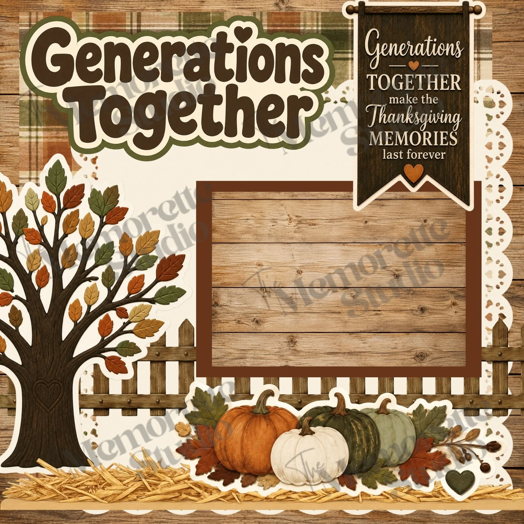 Thanksgiving Generations Together Page Kit
