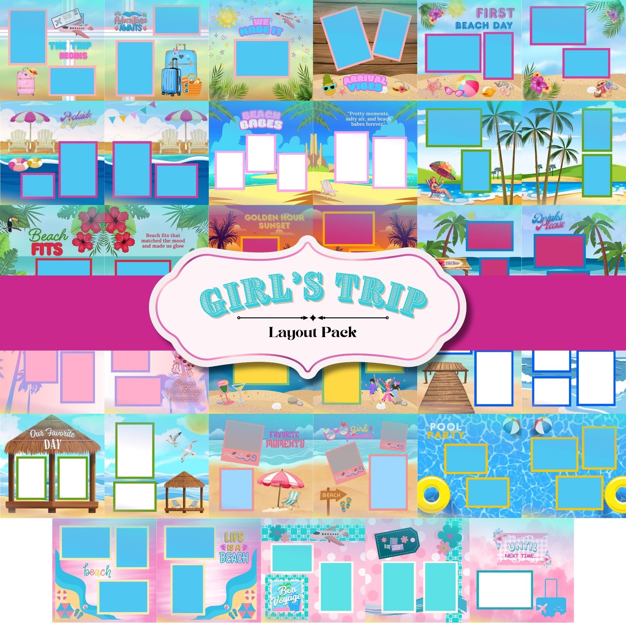 Girl's Trip Layout Pack