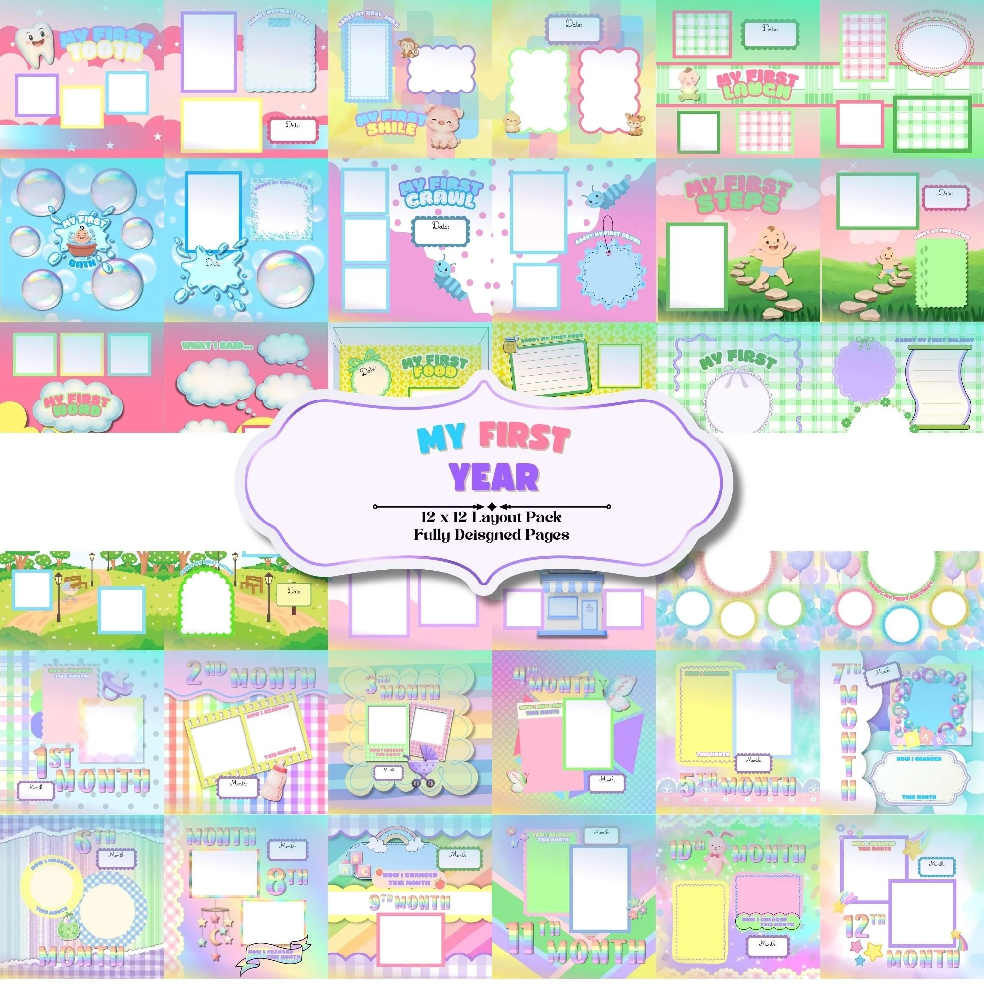 Baby's First Year Layout Pack