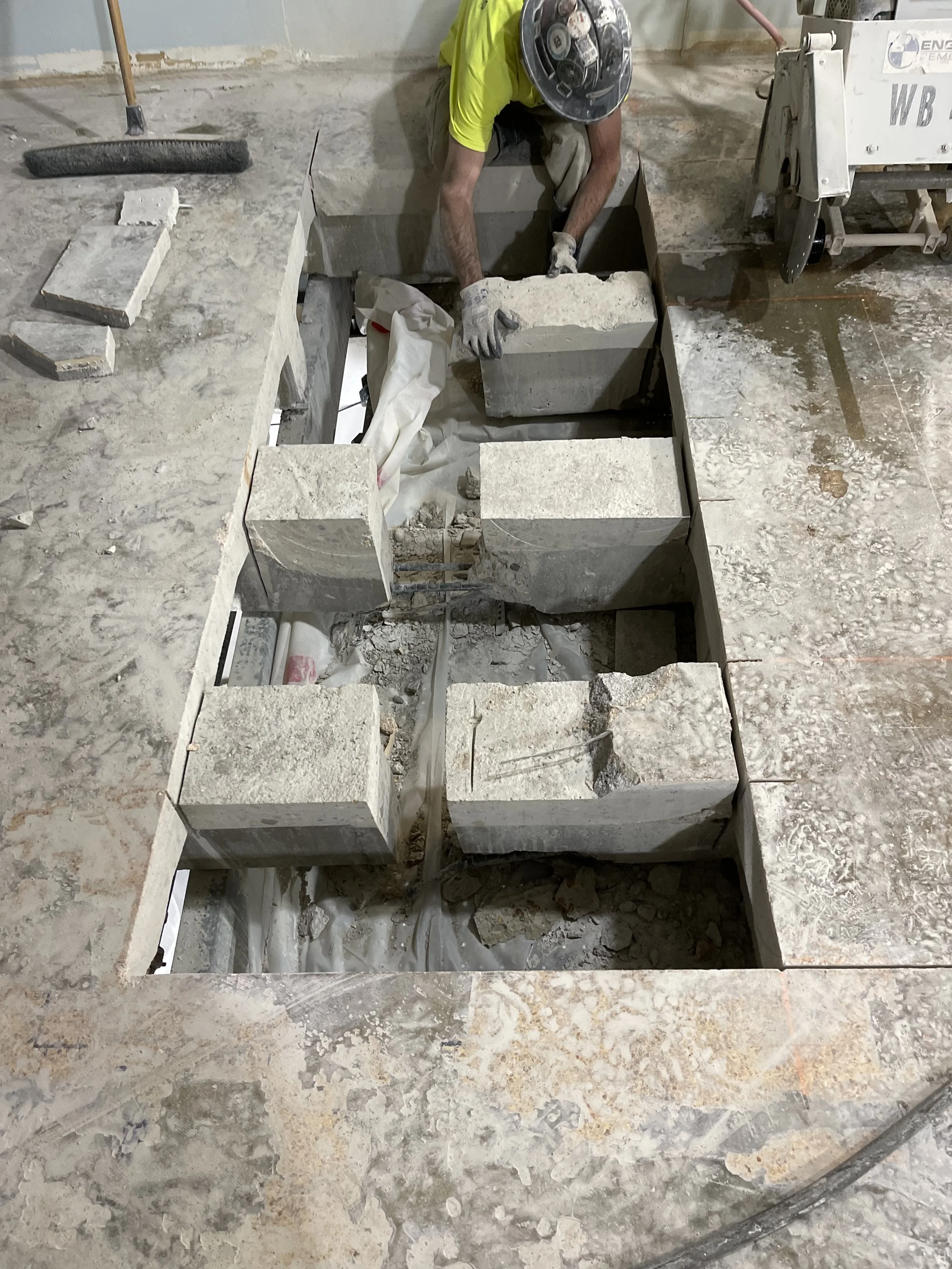 Commercial concrete saw cutting in Denver Colorado