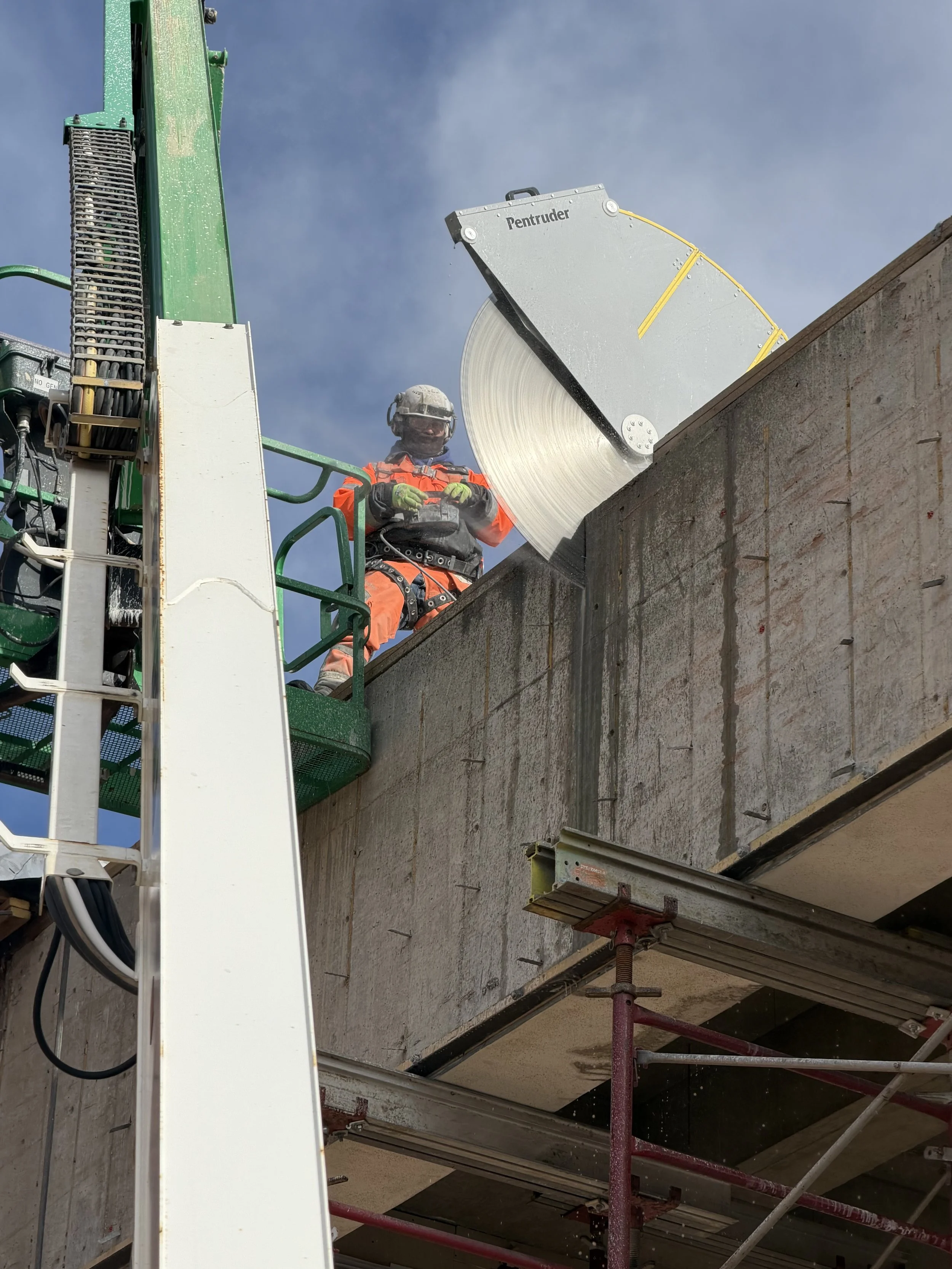 Commercial concrete saw cutting in Denver Colorado