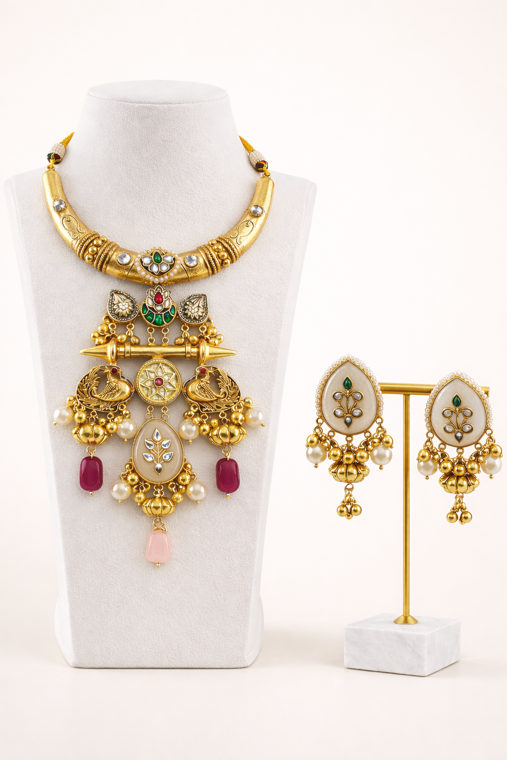 Pachi Kundan Necklace Set