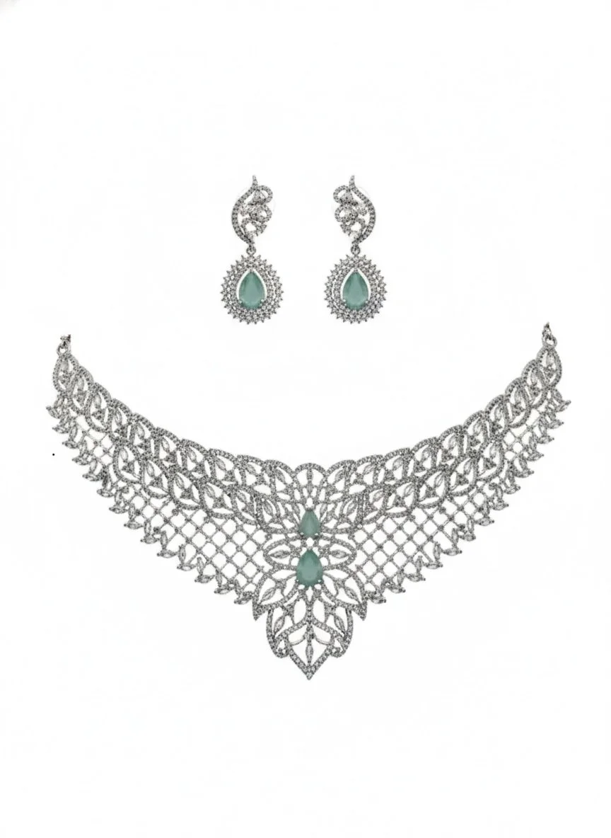 American Diamond Set with Green Stone.jpg