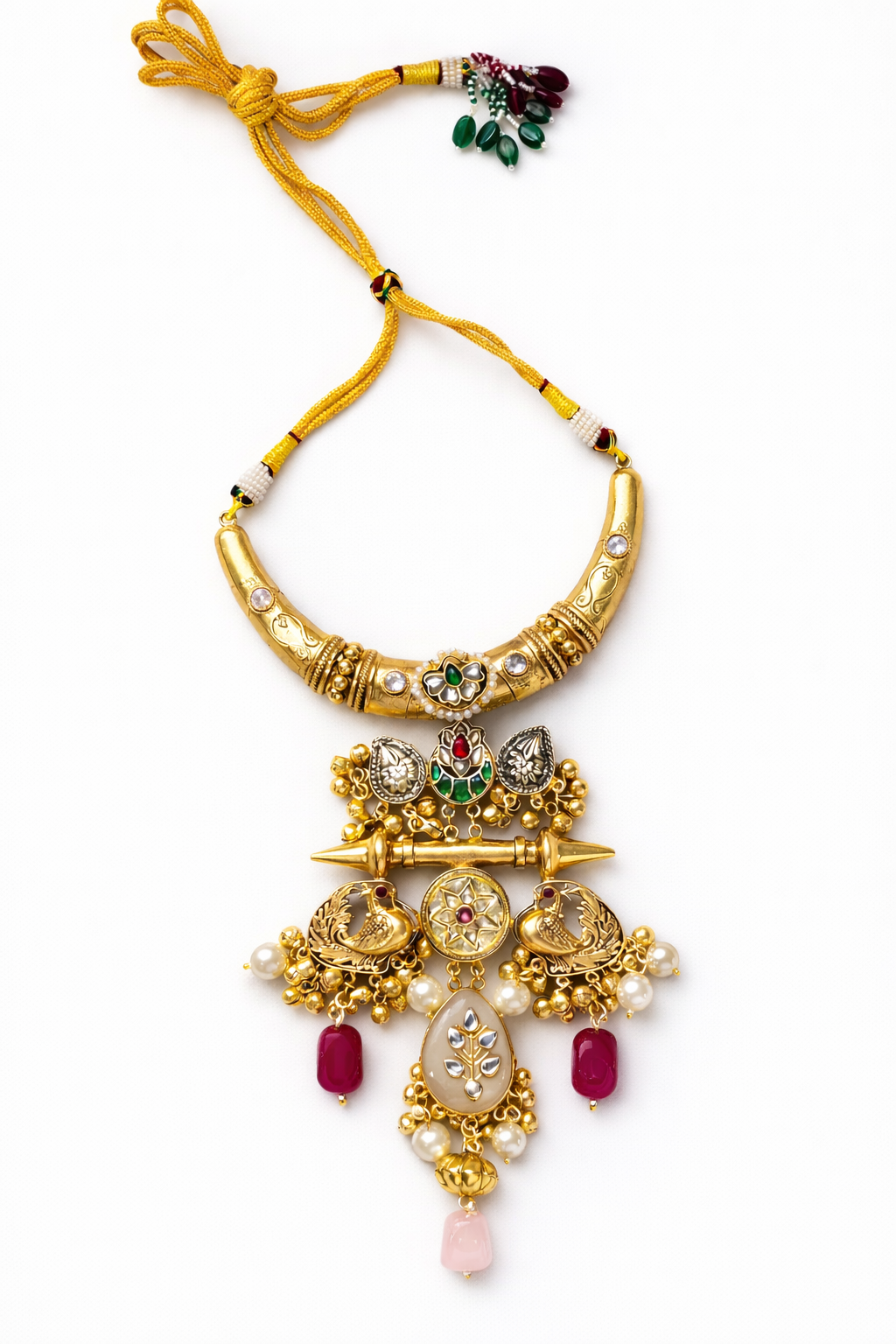 Royal Pachi Kundan Hansli Necklace Set.png