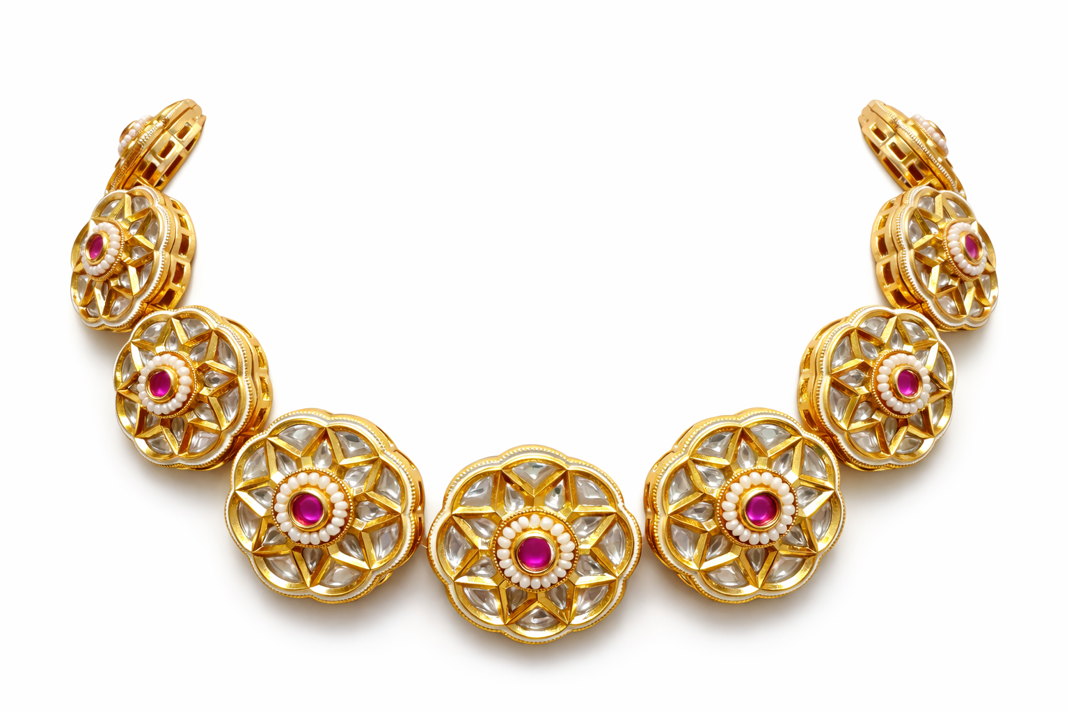 Golden Kundan Choker Necklace Set