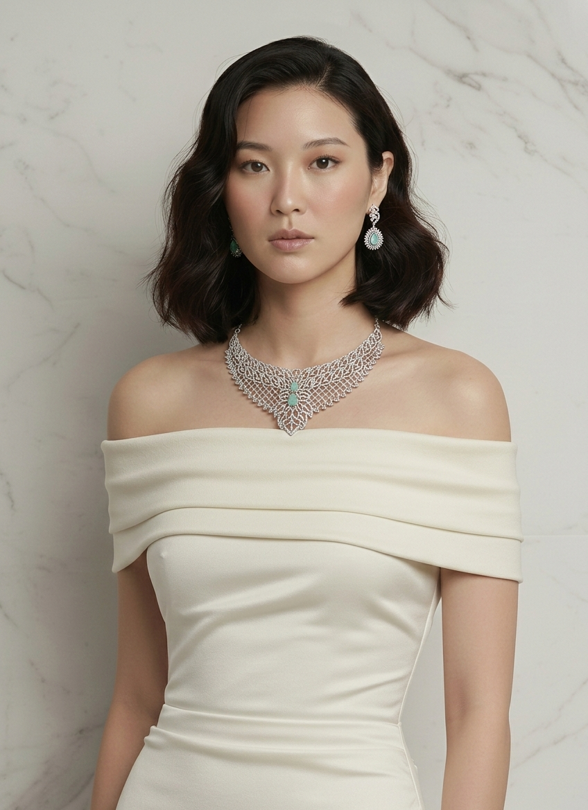 Model with American Diamond Set with Green Stone.png