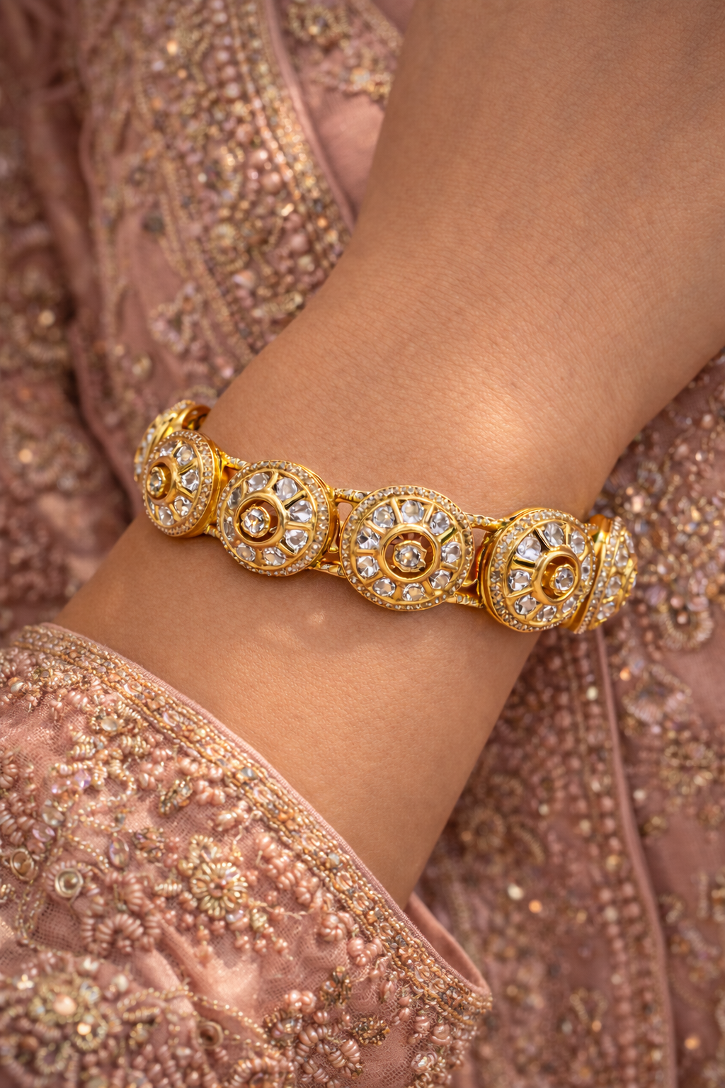 Luxe Polki Cut Openable Bangle - 4.png