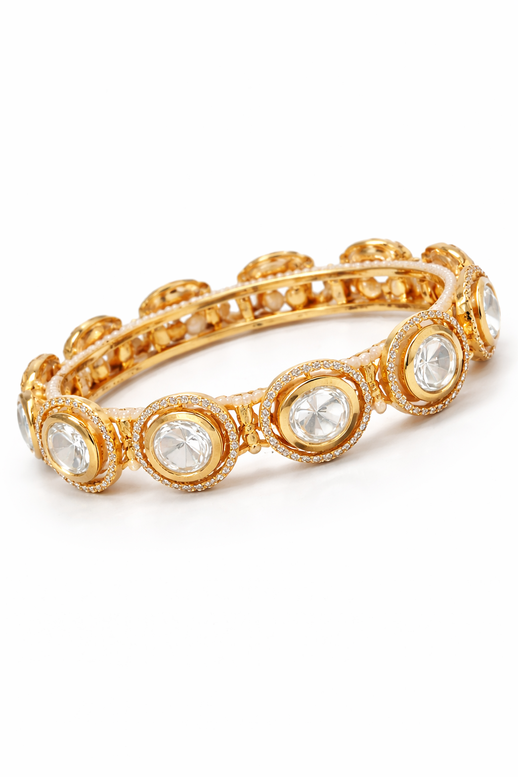 Royal Polki Single Piece Openable Bangle