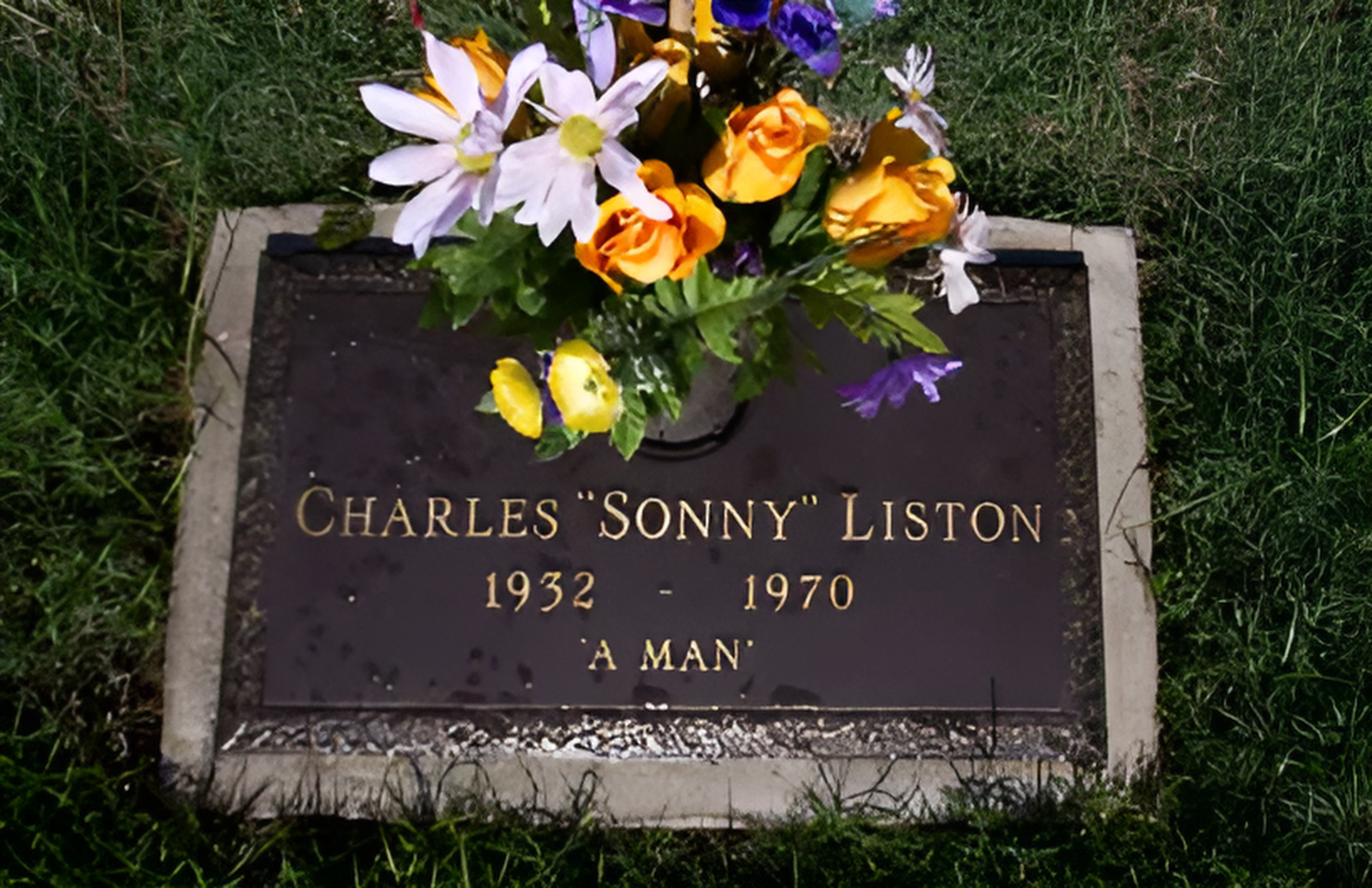 The grave of Sonny Liston - Charles "Sonny" Liston, 1932-1970, "a man"